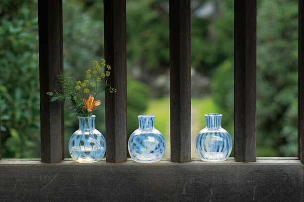 Hirota Glass Taisho Roman Vase - Checker