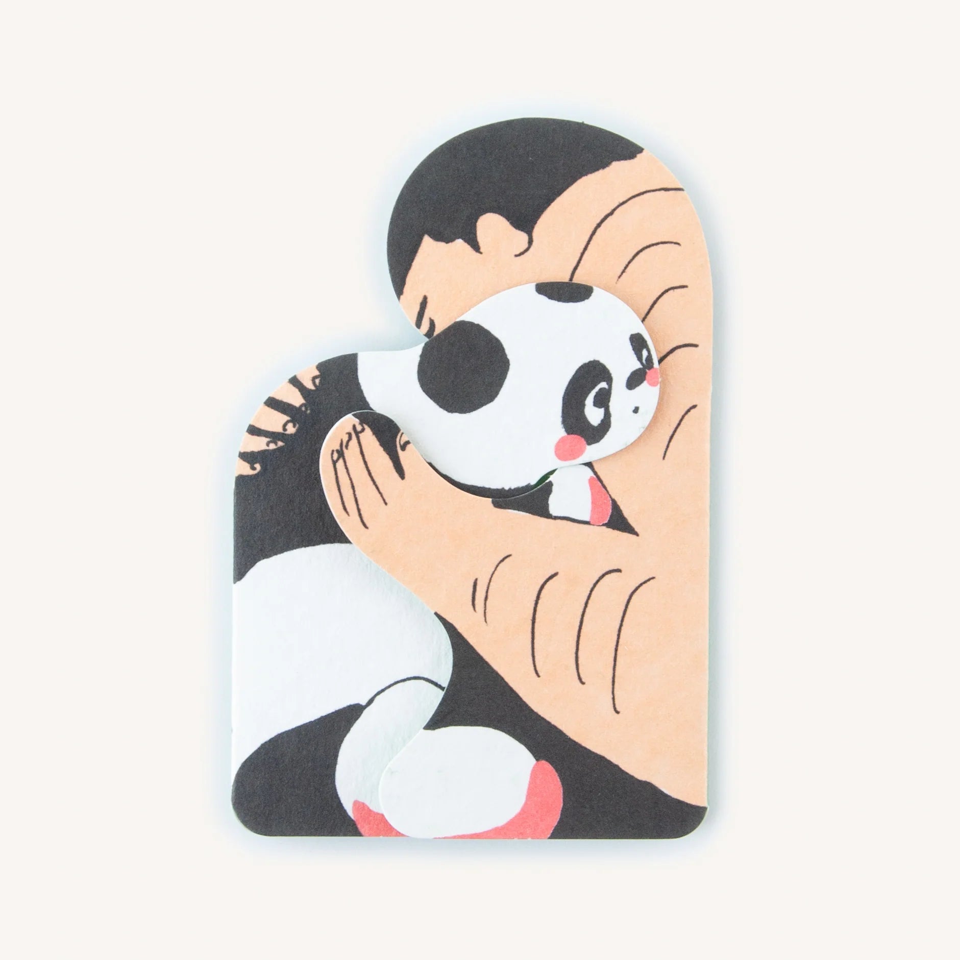 Bitokkou Hug Card (Aozora-tei) Beard and Panda