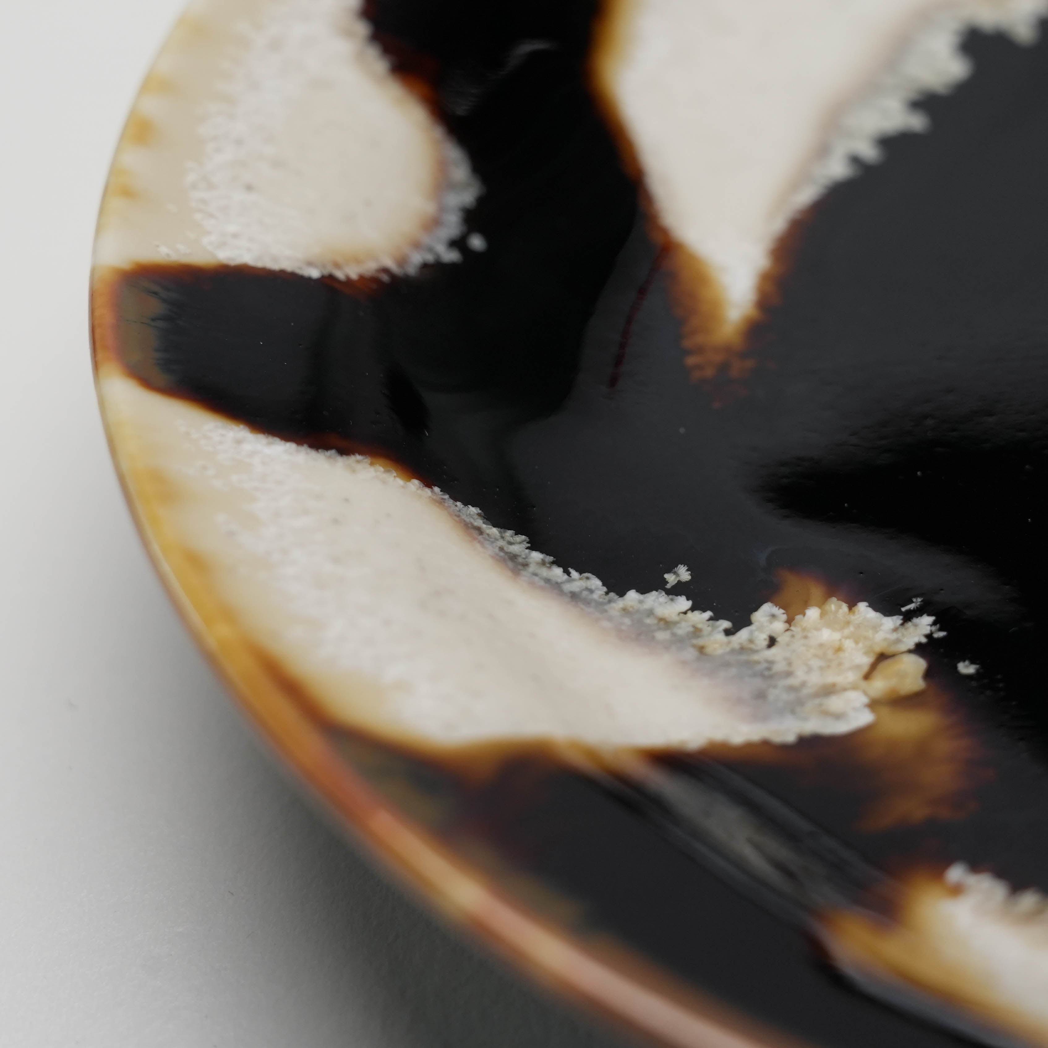 Arita ware Yuki Black And Cream Cup & Saucer Set