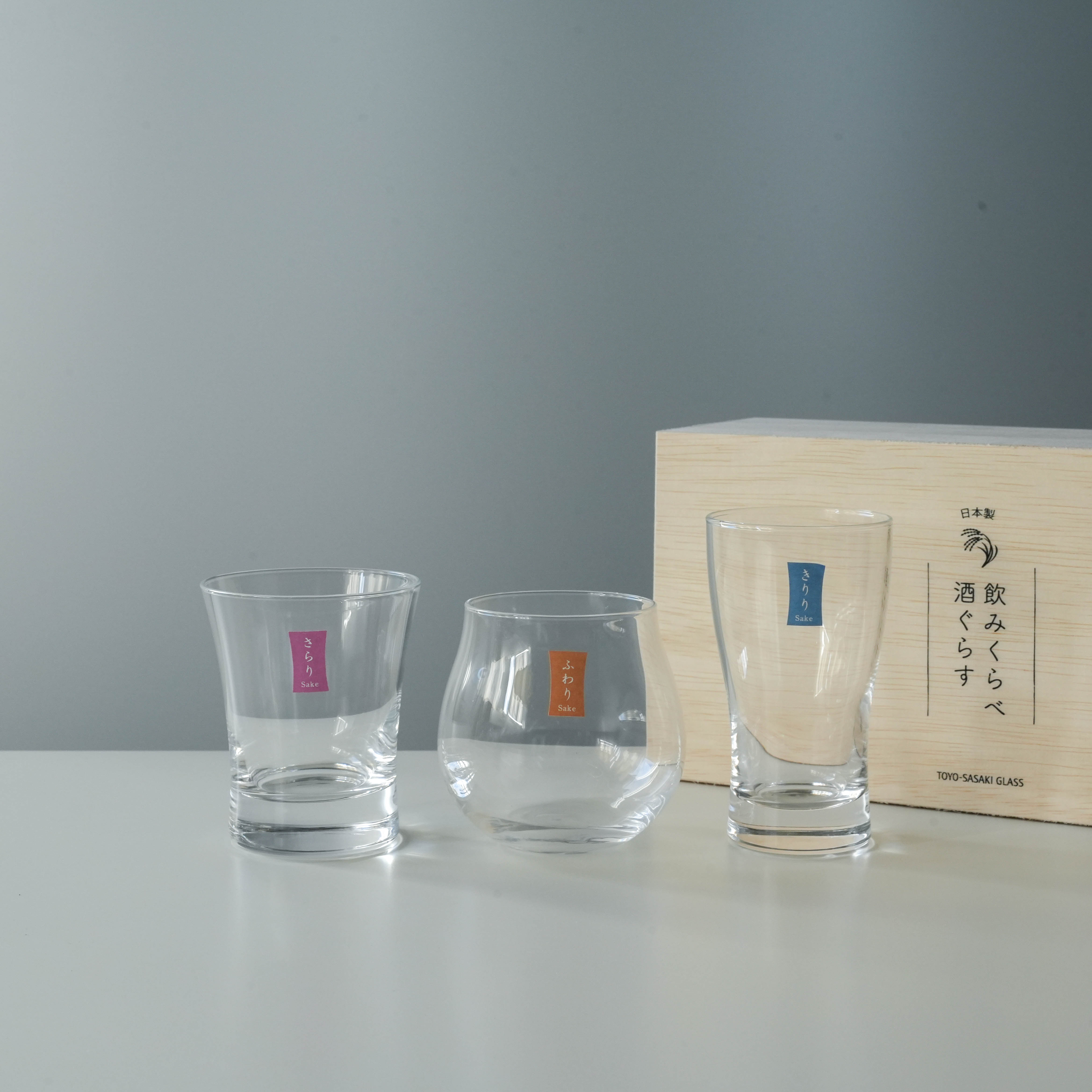 Toyo-Sasaki Sake Cup Comparison Set of 3