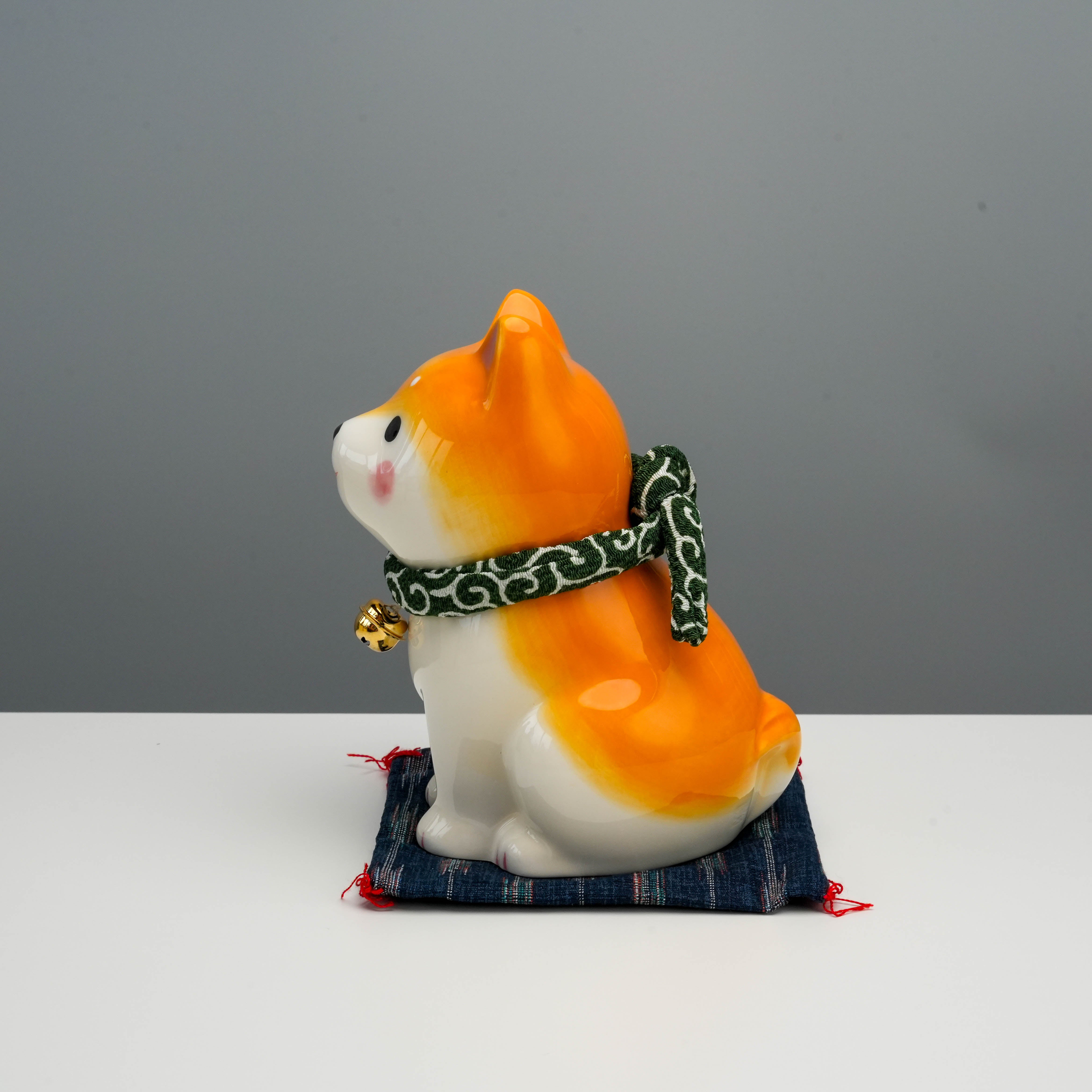 Yakushigama Shiba Dog Sitting Ornament Yellow