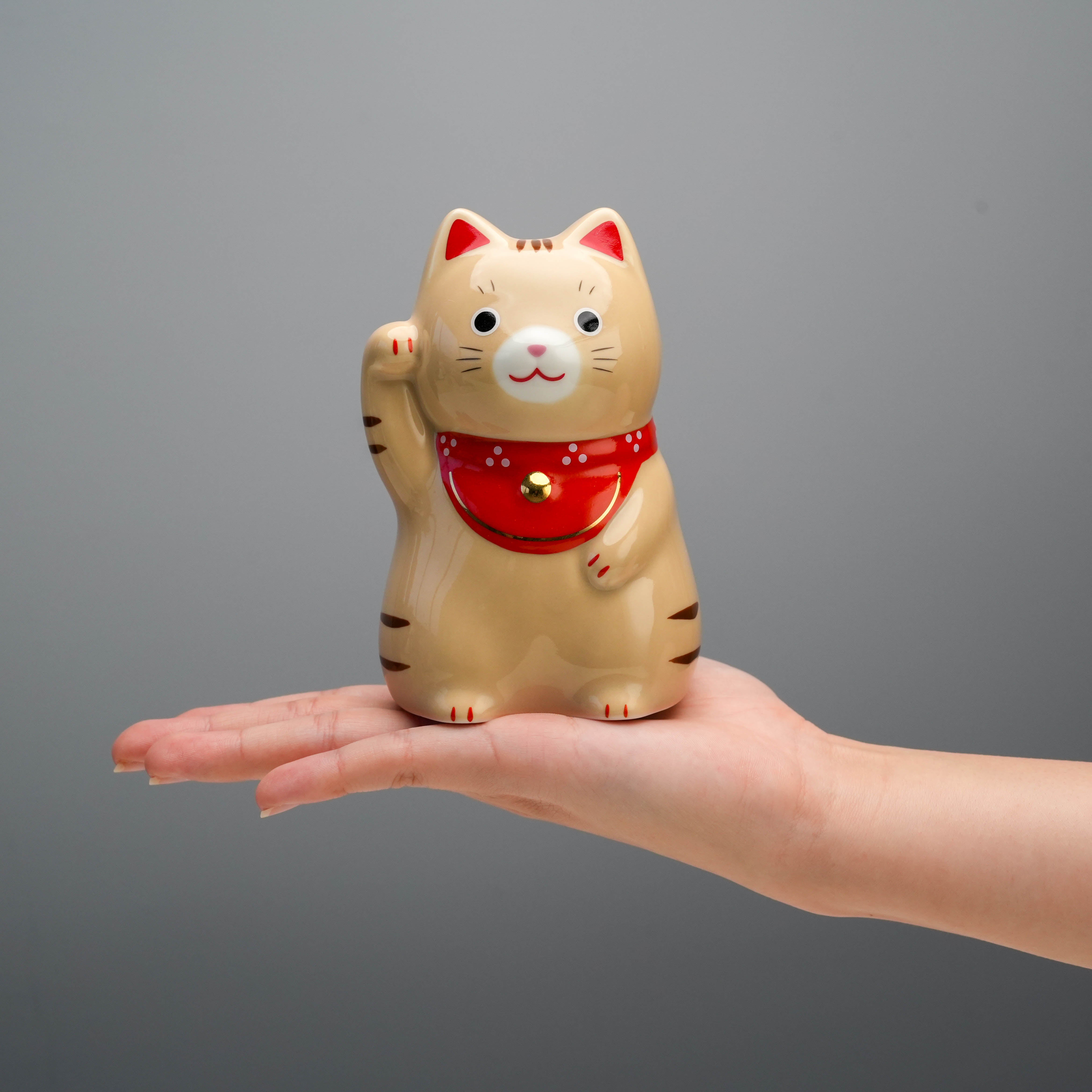 Yakushigama Bliss Beckoning Cat Orange