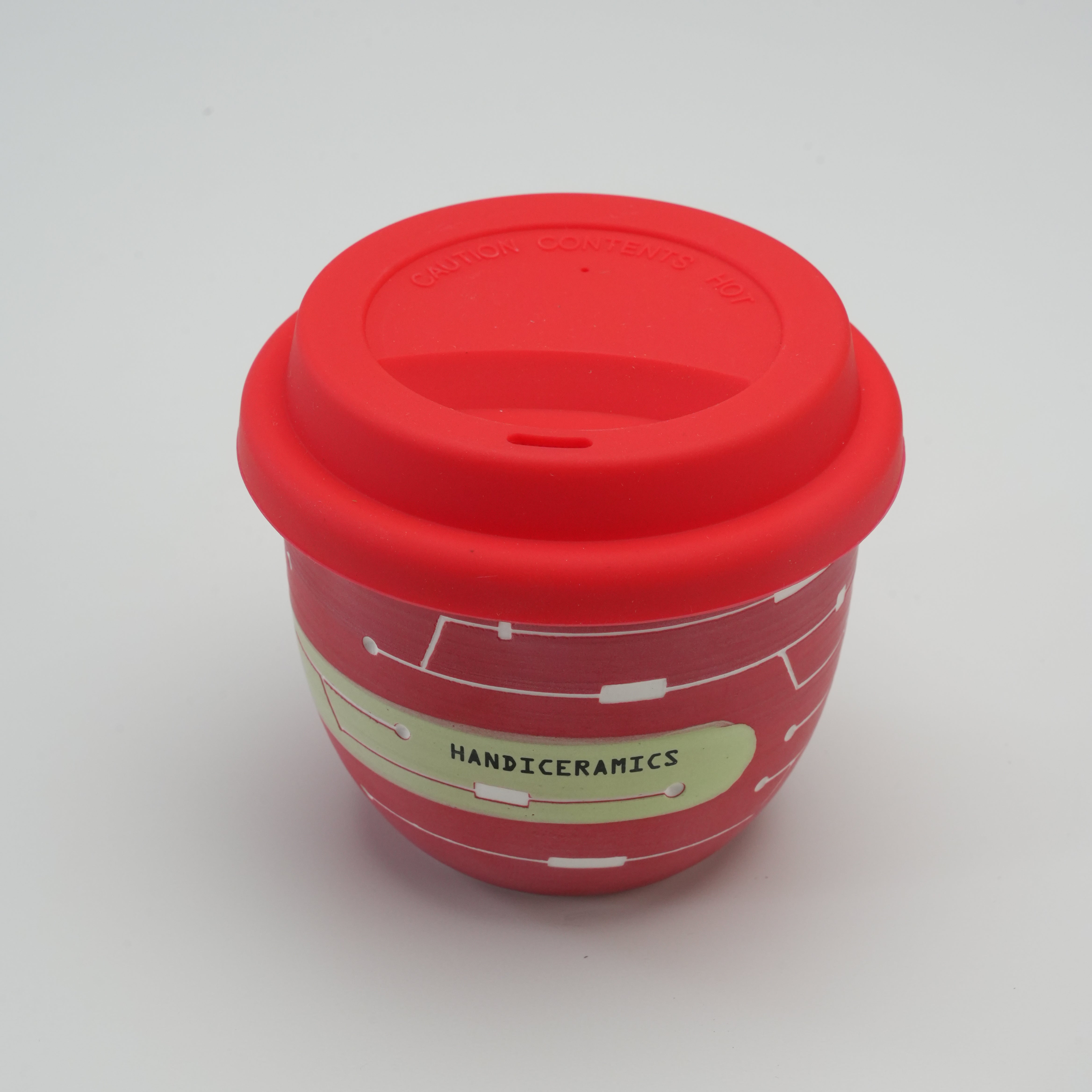 Handiceramics  Macarons Travel Cup - Cranberry