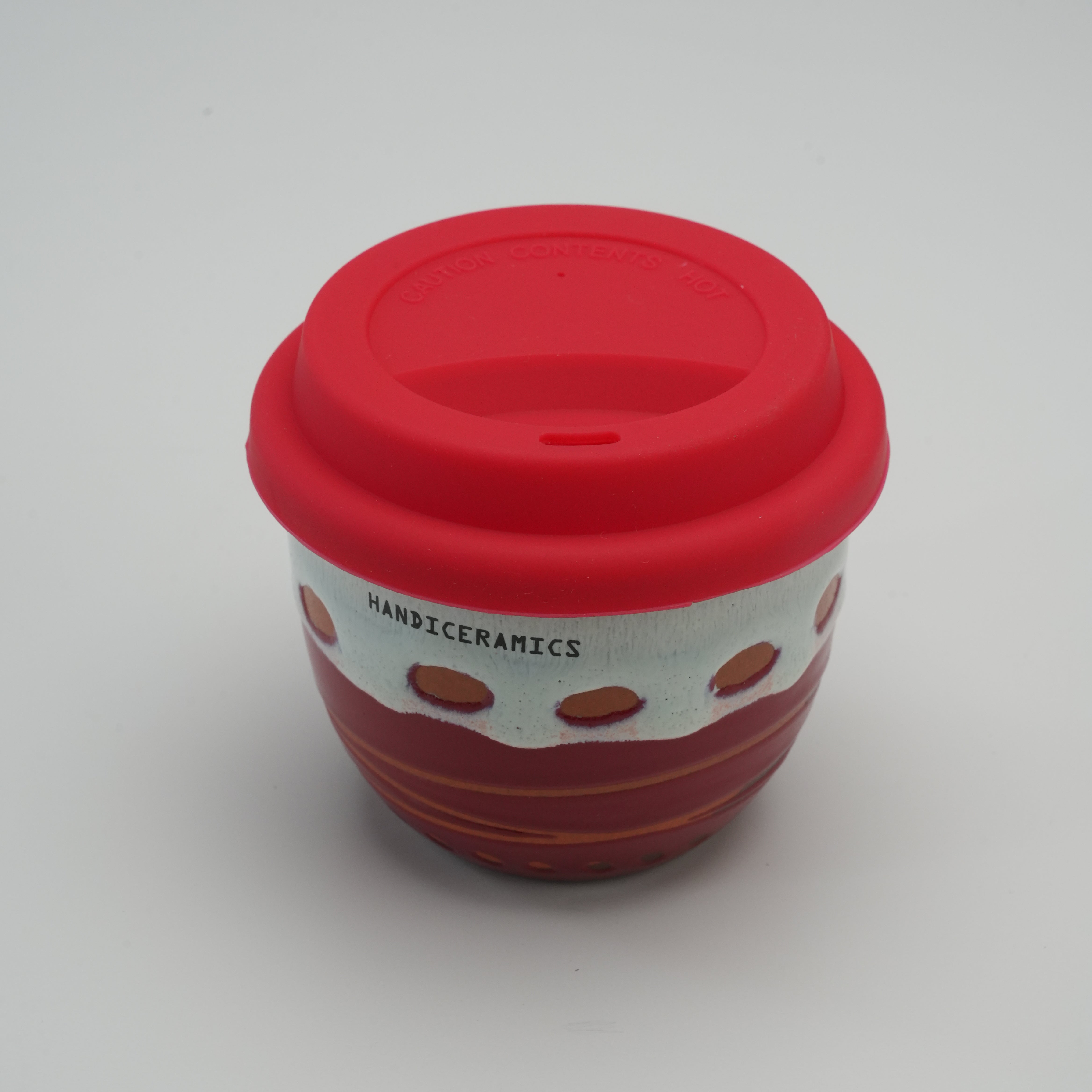 Handiceramics Acorn Travel Cup - Raspberry