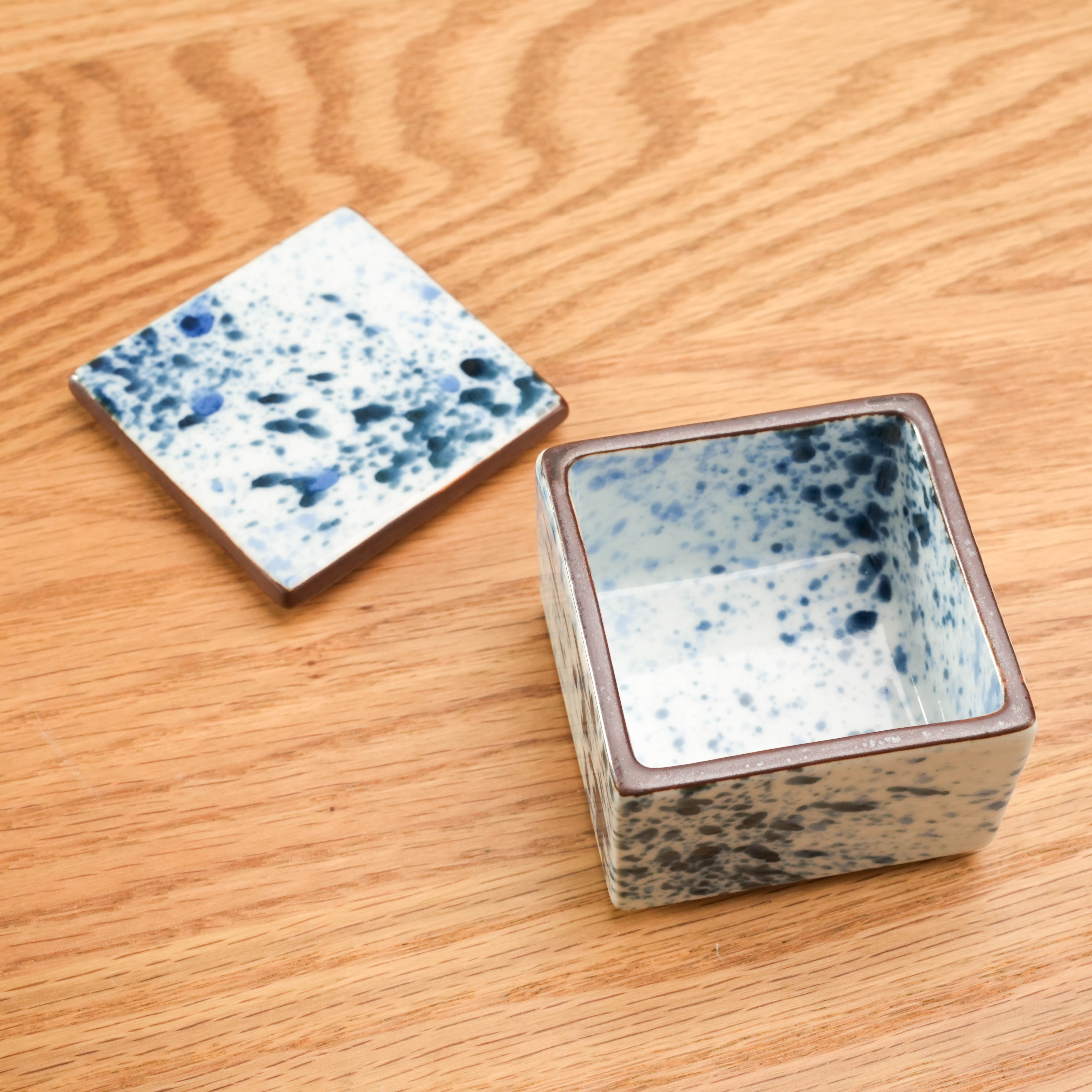 Arita Ware Splash Ink Square Delicacy Container