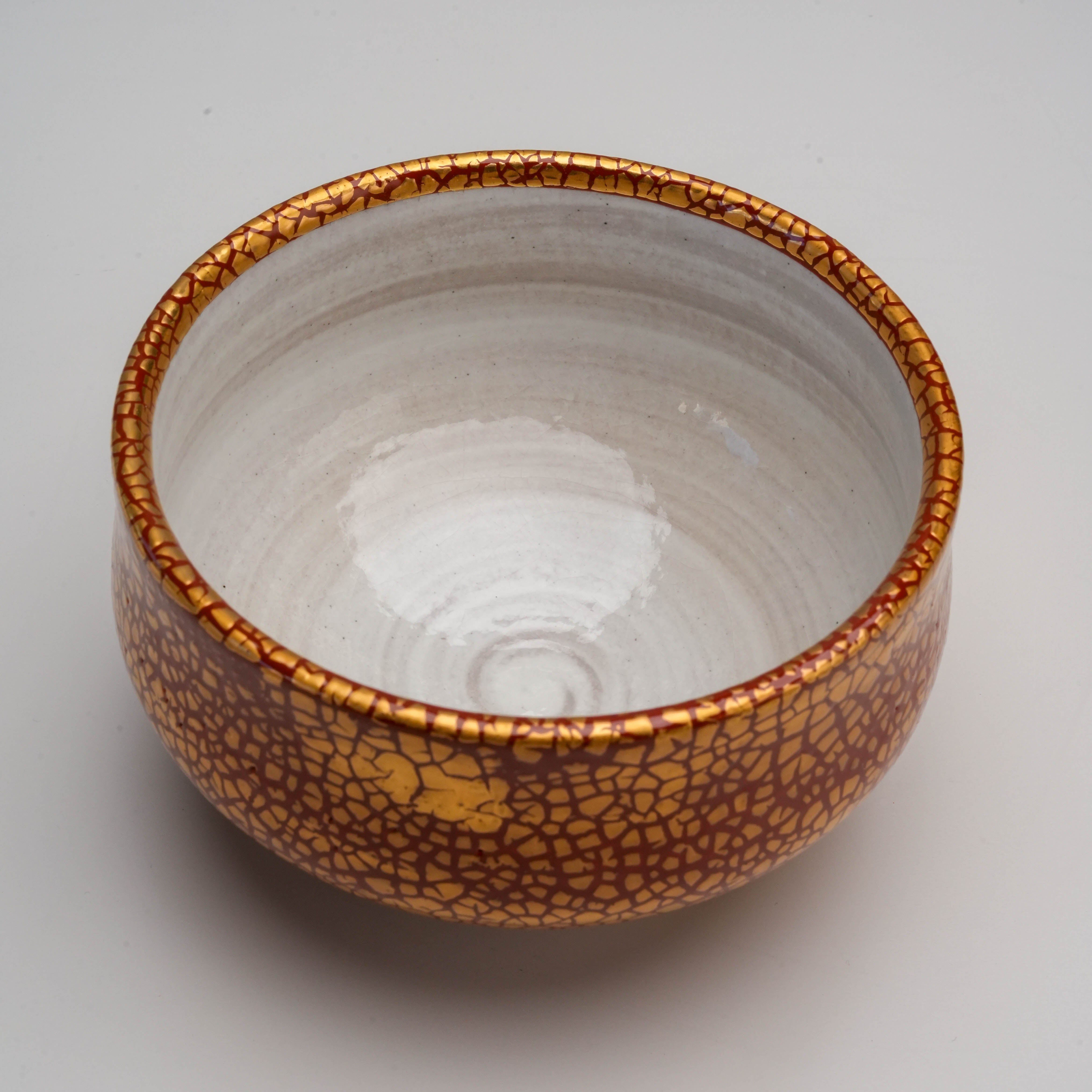 Arita Ware Vermilion Wrap Gold Matcha Bowl