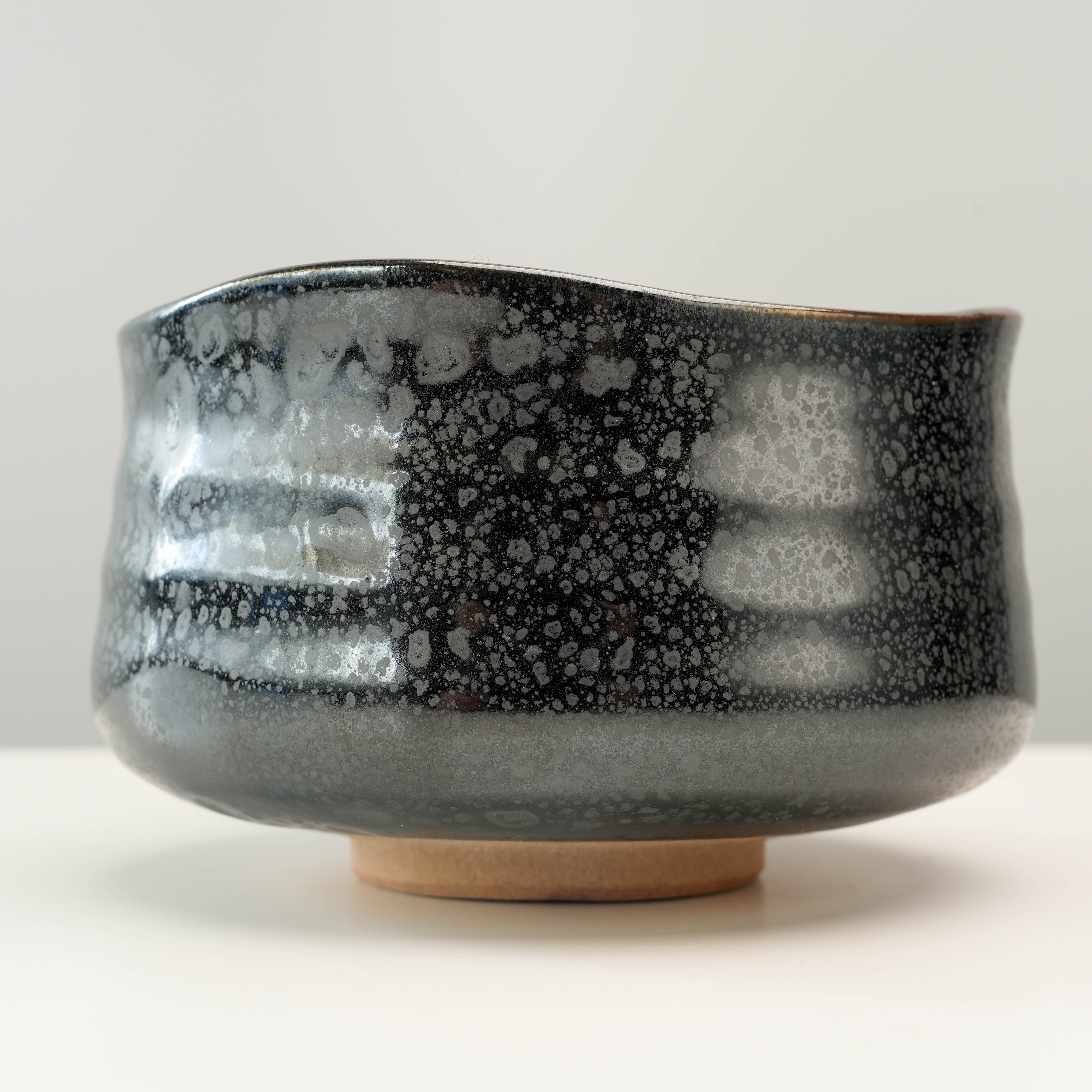 Mino Ware Oil-Spot Tenmoku Straight Matcha Bowl