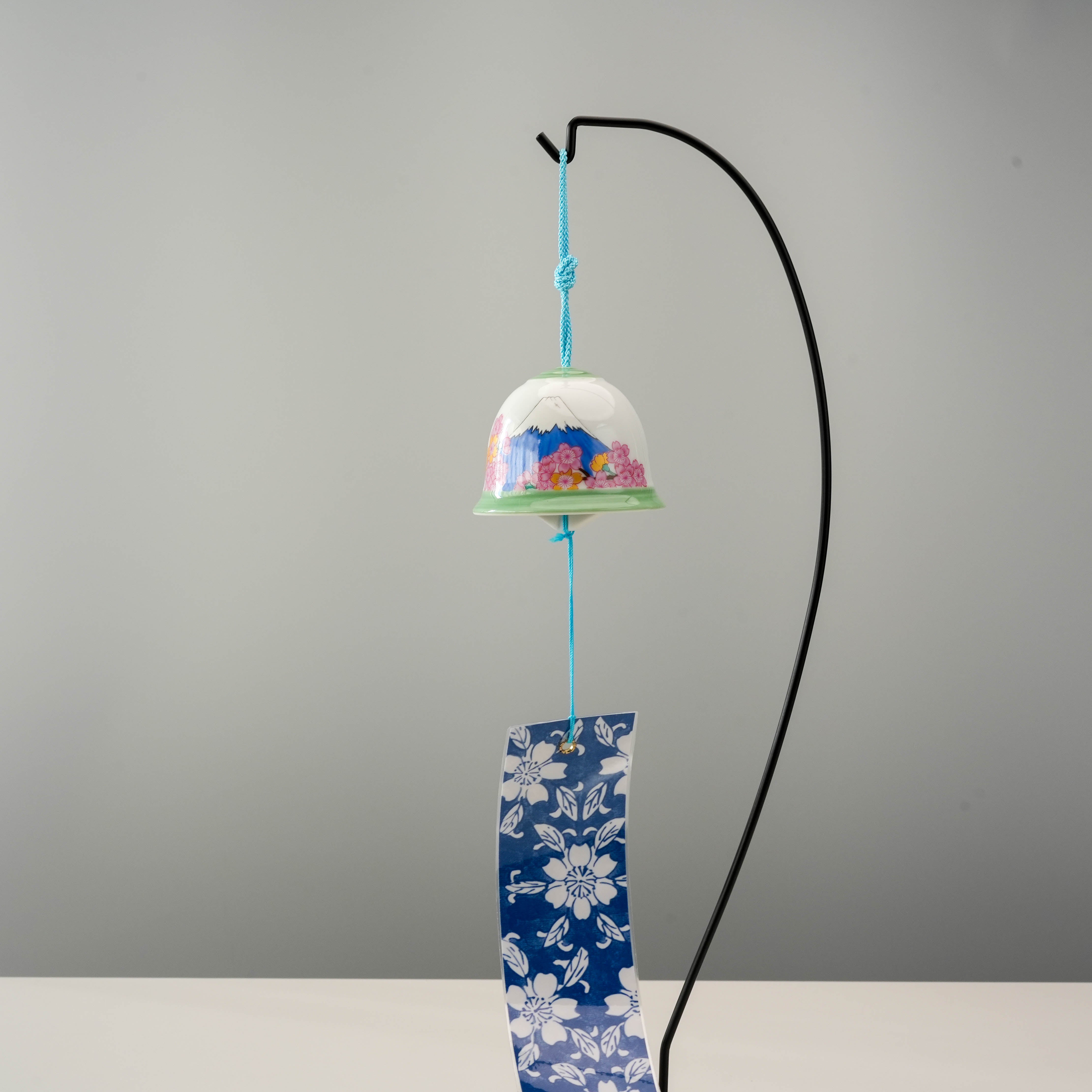Arita Ware Sakura Fuji Mt Wind Chime
