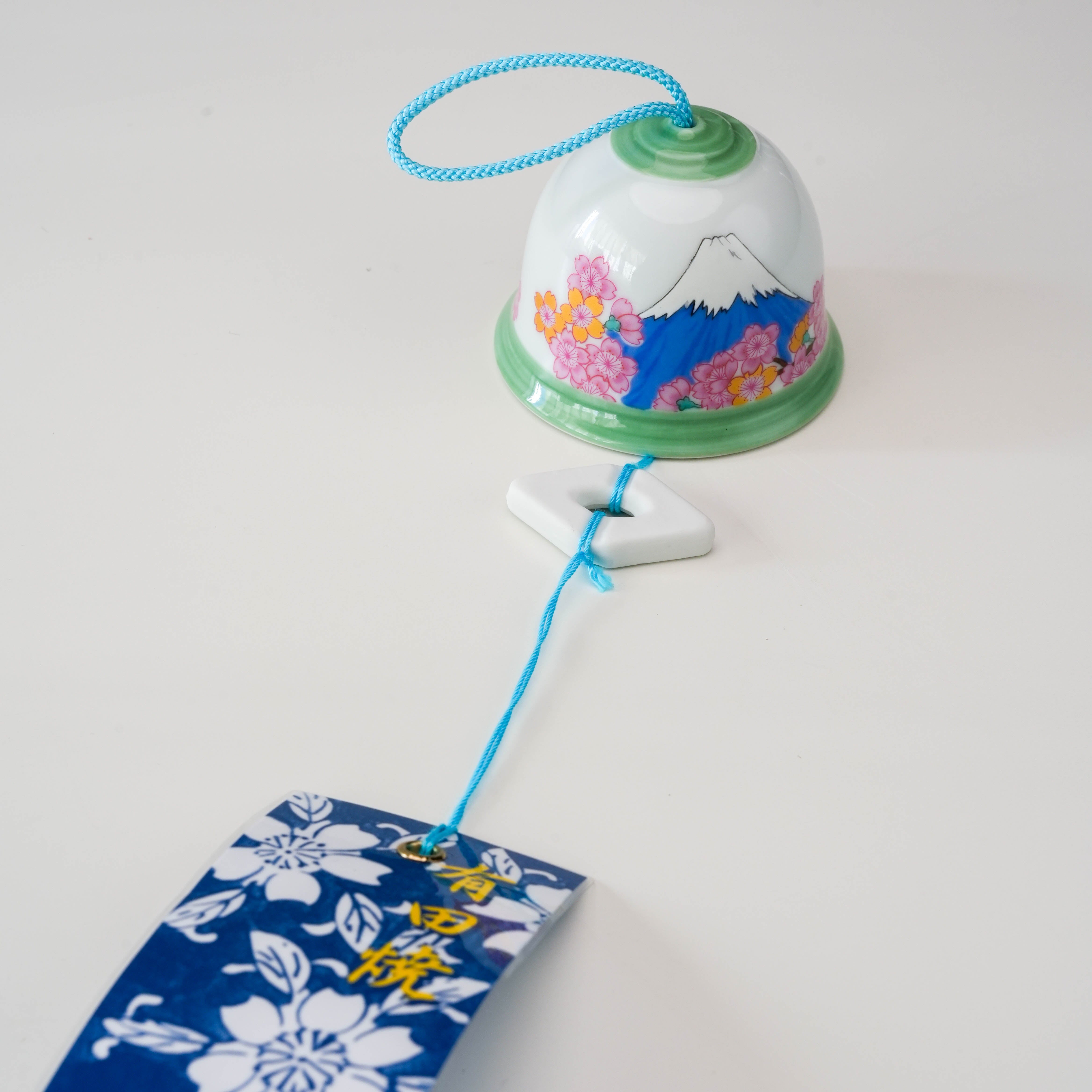 Arita Ware Sakura Fuji Mt Wind Chime