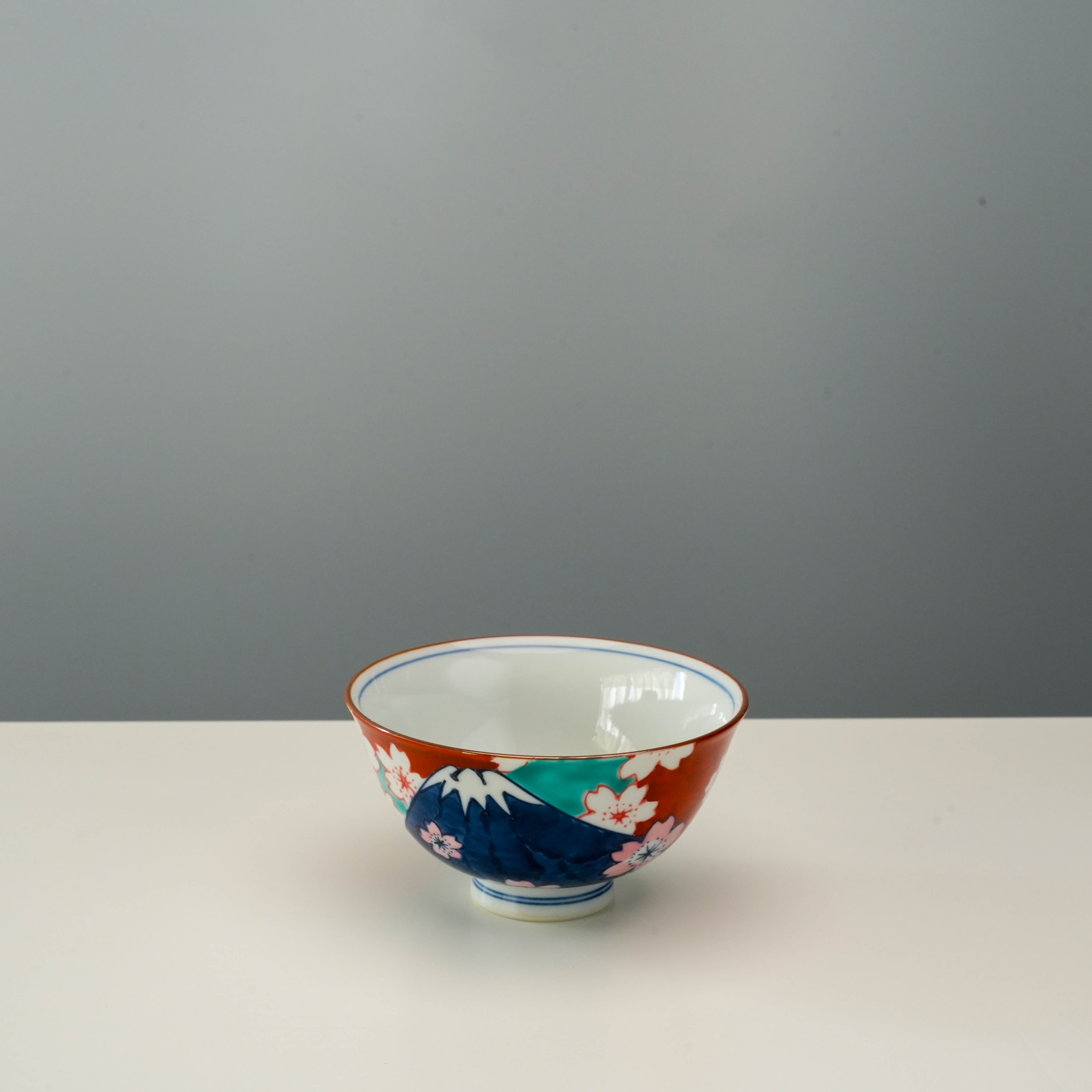 Arita Ware Fuji Mt & Sakura Bowl
