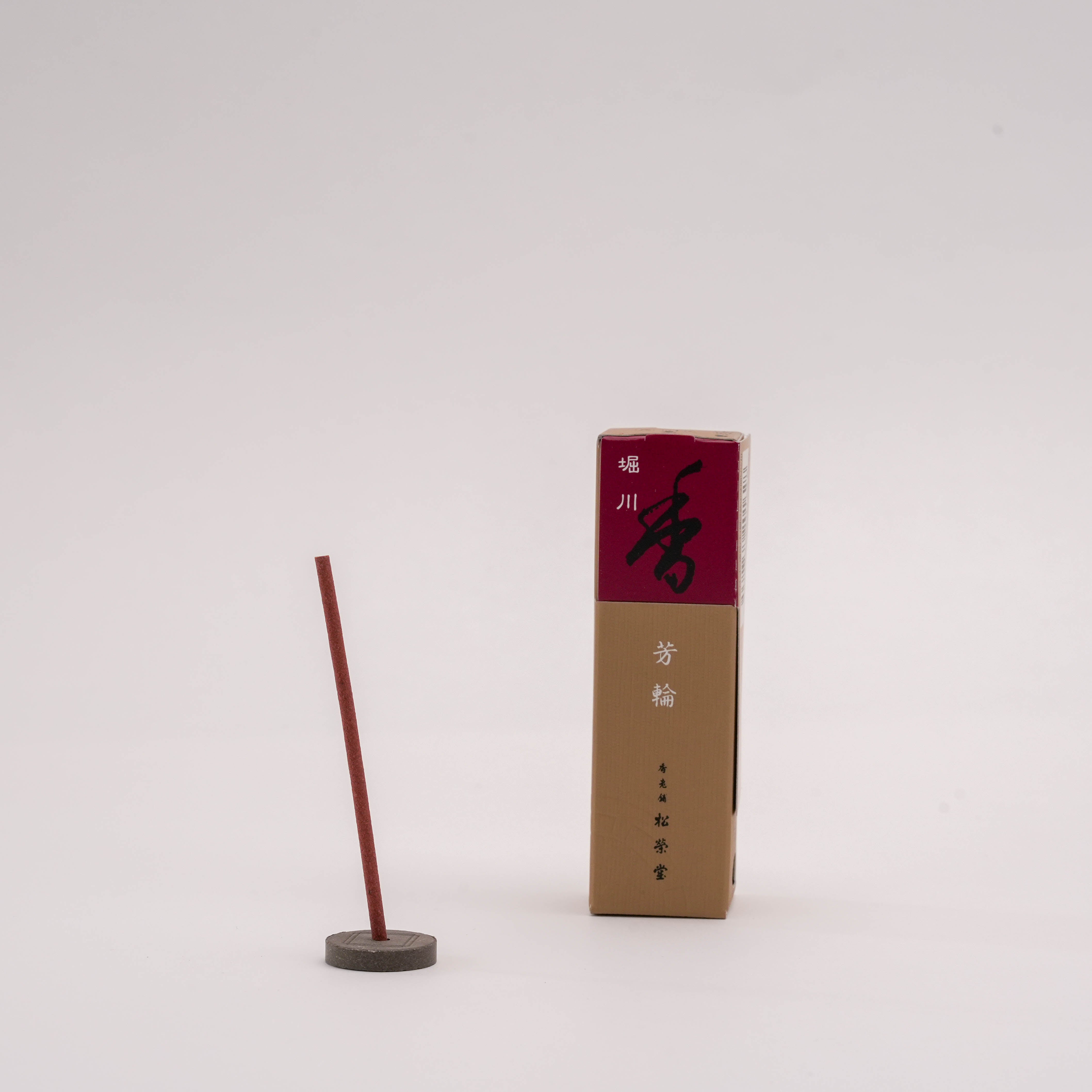 Shoyeido Horin Incense - River Path stick with holder, featuring mellow sandalwood scent for serene home fragrance in elegant packaging.