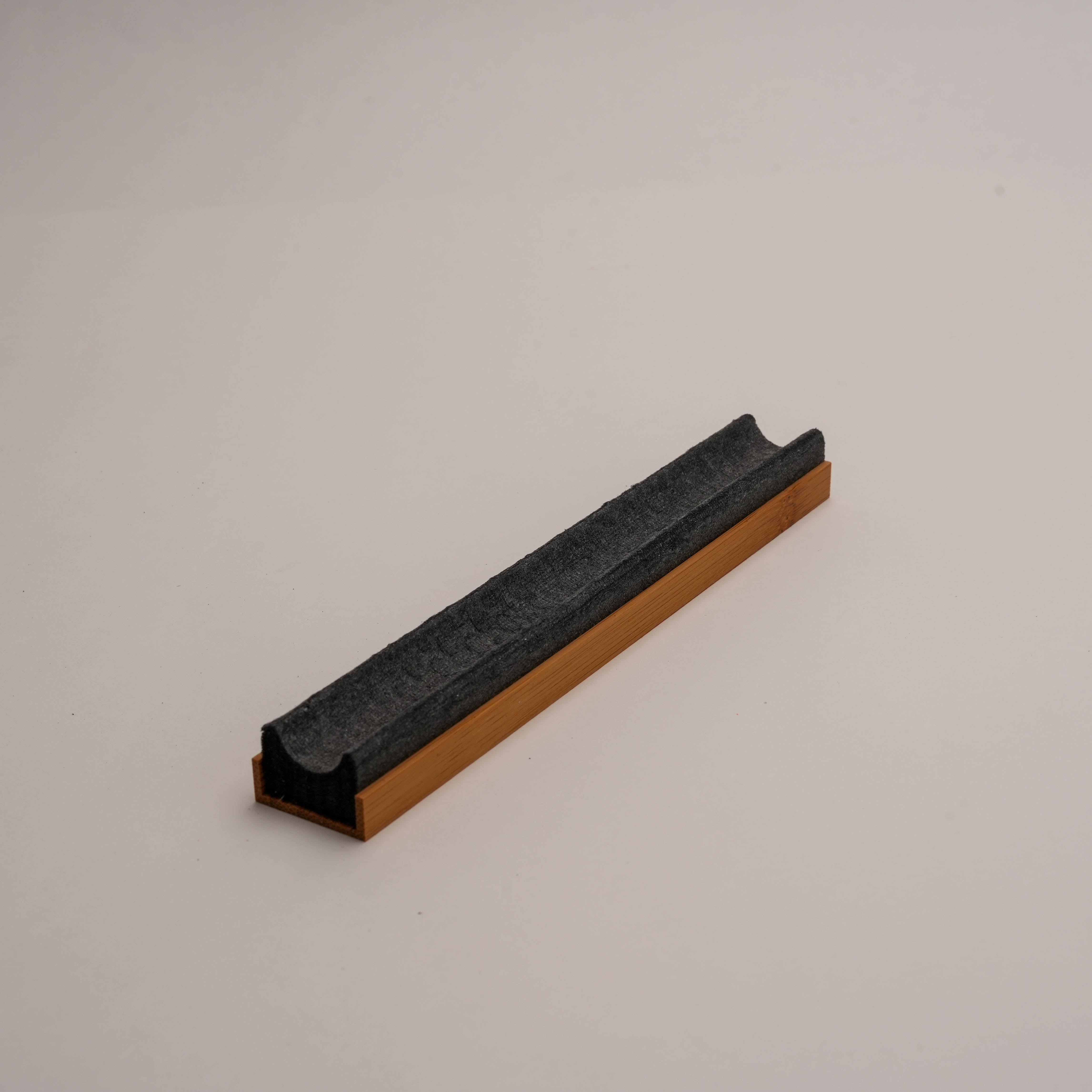 Shoyeido Incense Tray - Takuba with bamboo base and black ceramic felt, ideal for minimalist home fragrance decor.