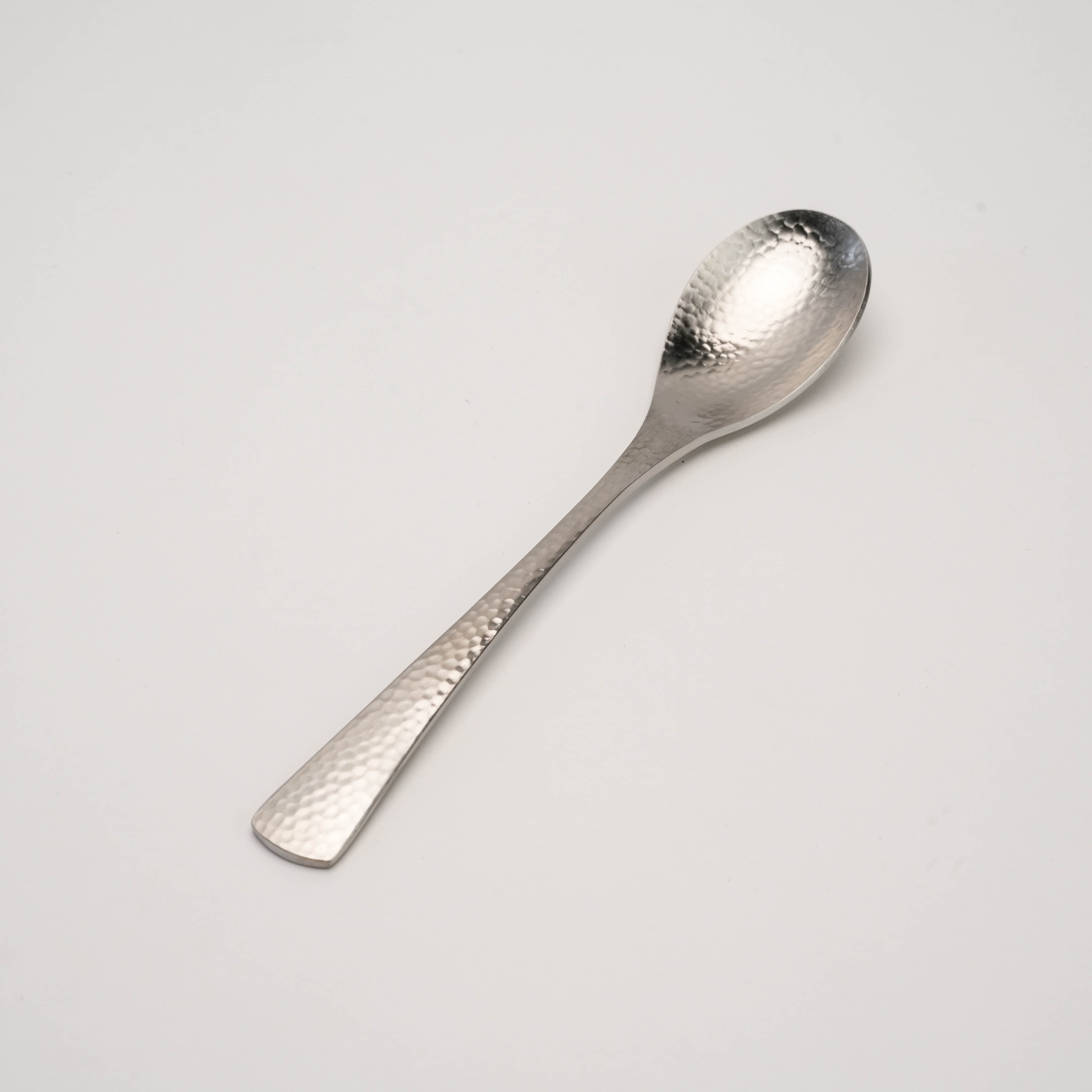 Tsubamesanjo Spoon - Hammered Finish | Japanese Craftsmanship spoon with a textured handle and bowl, ideal for elegant dining settings.