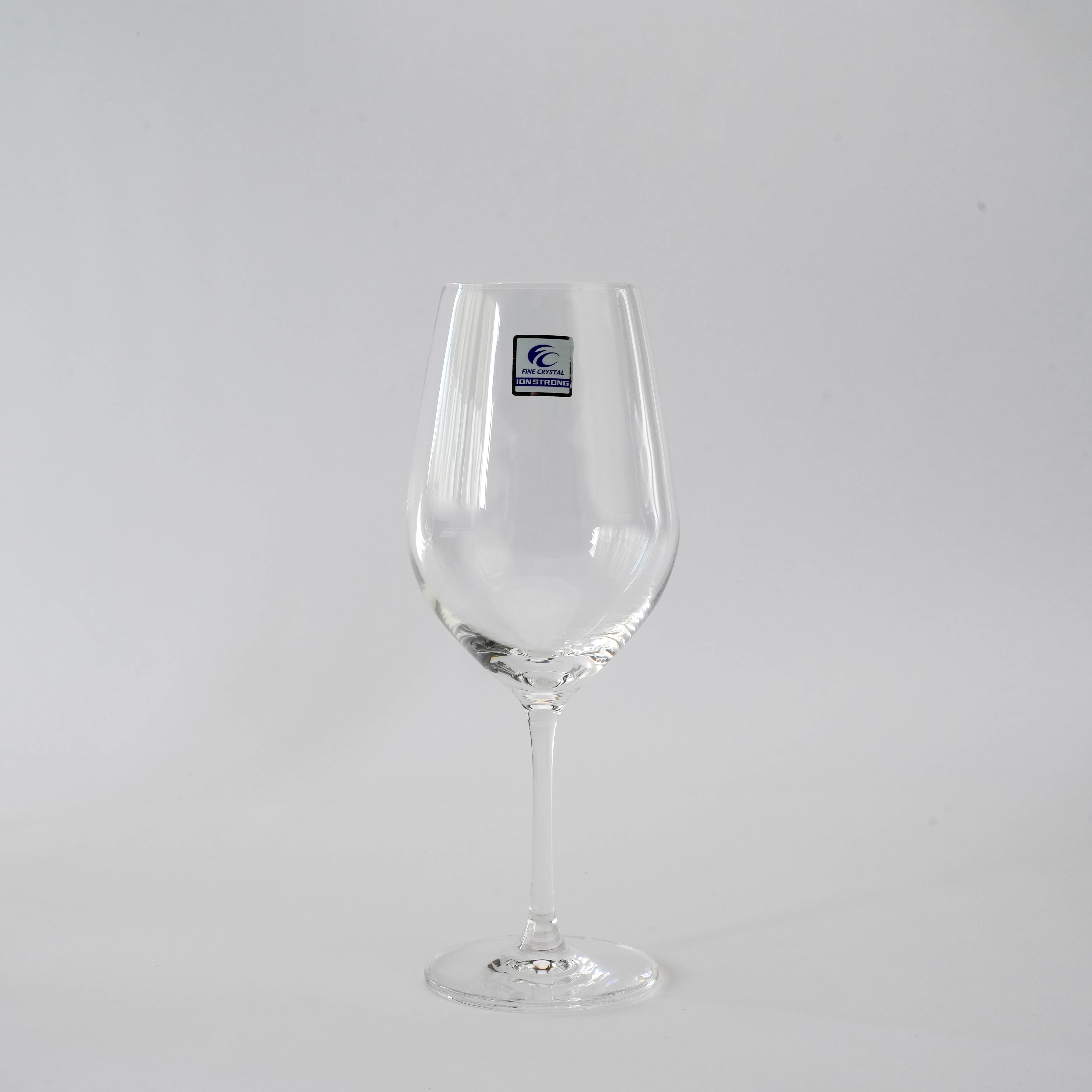 Toyo-Sasaki Diamant Wine Glass - Fine Crystal 450ml with Ion Strong label, showcasing elegant stemware design for refined wine enjoyment.