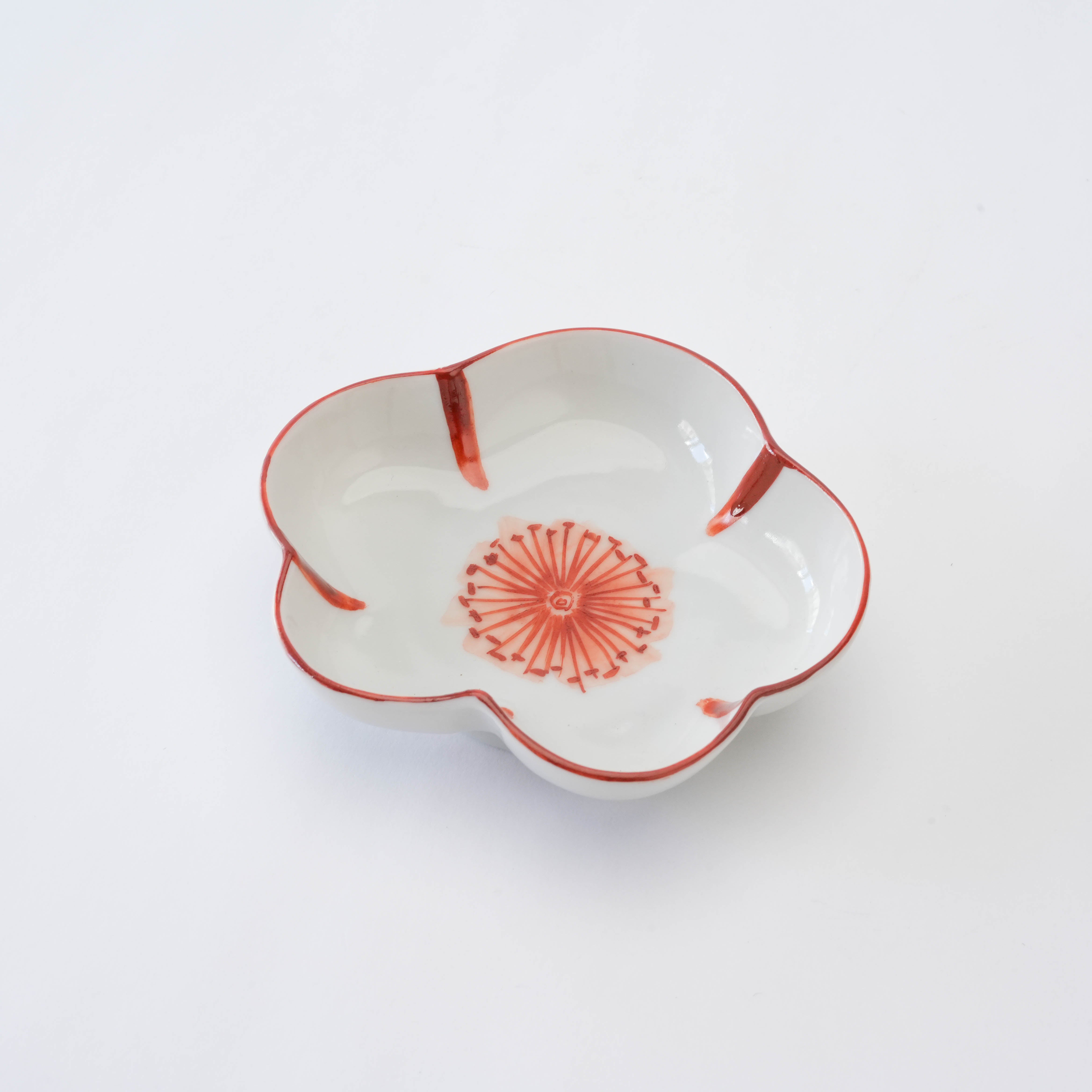 Kutani Ware Red Plum Blossom Small Plate