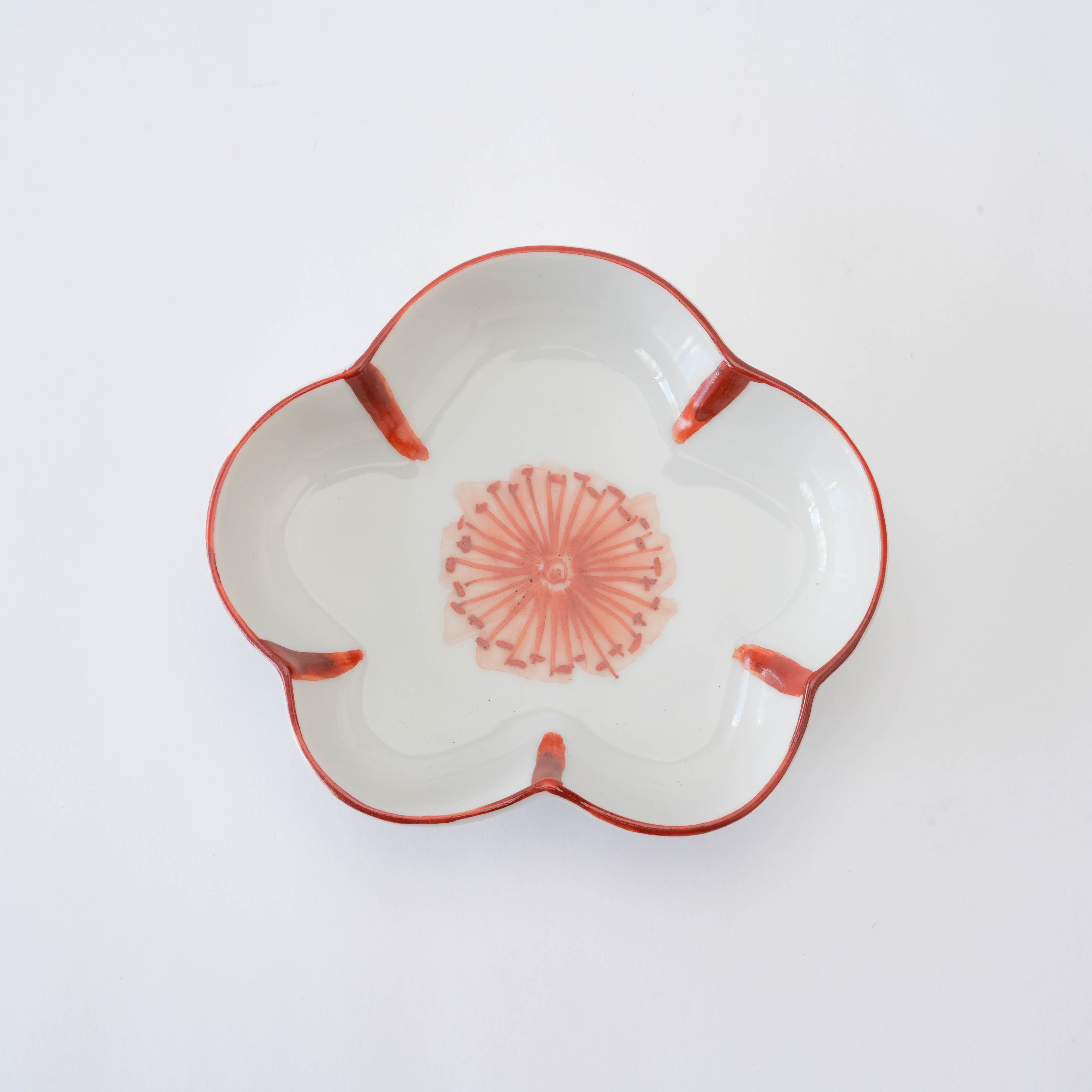 Kutani Ware Red Plum Blossom Small Plate