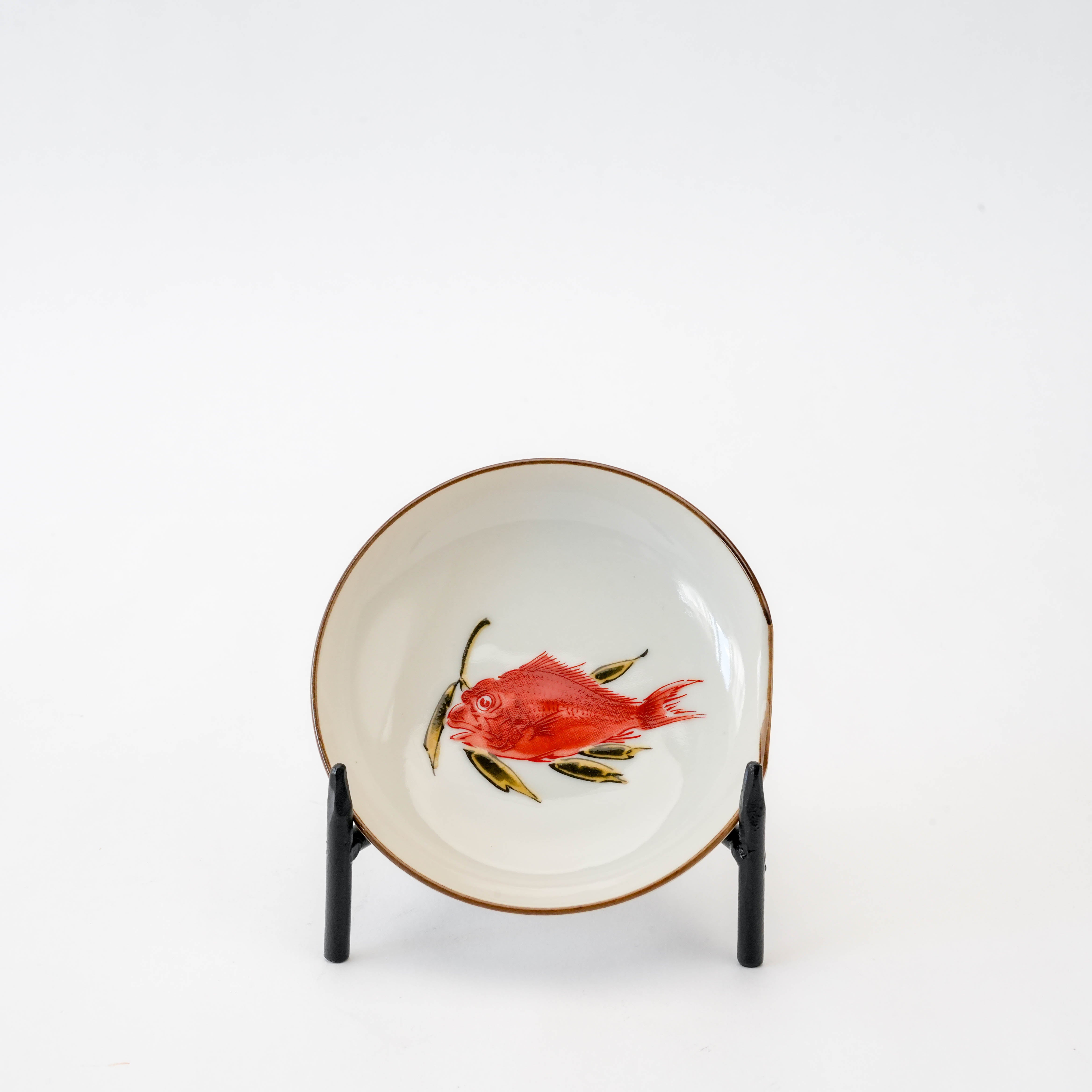Kutani Ware Fish Motif Small Plate Set of 5