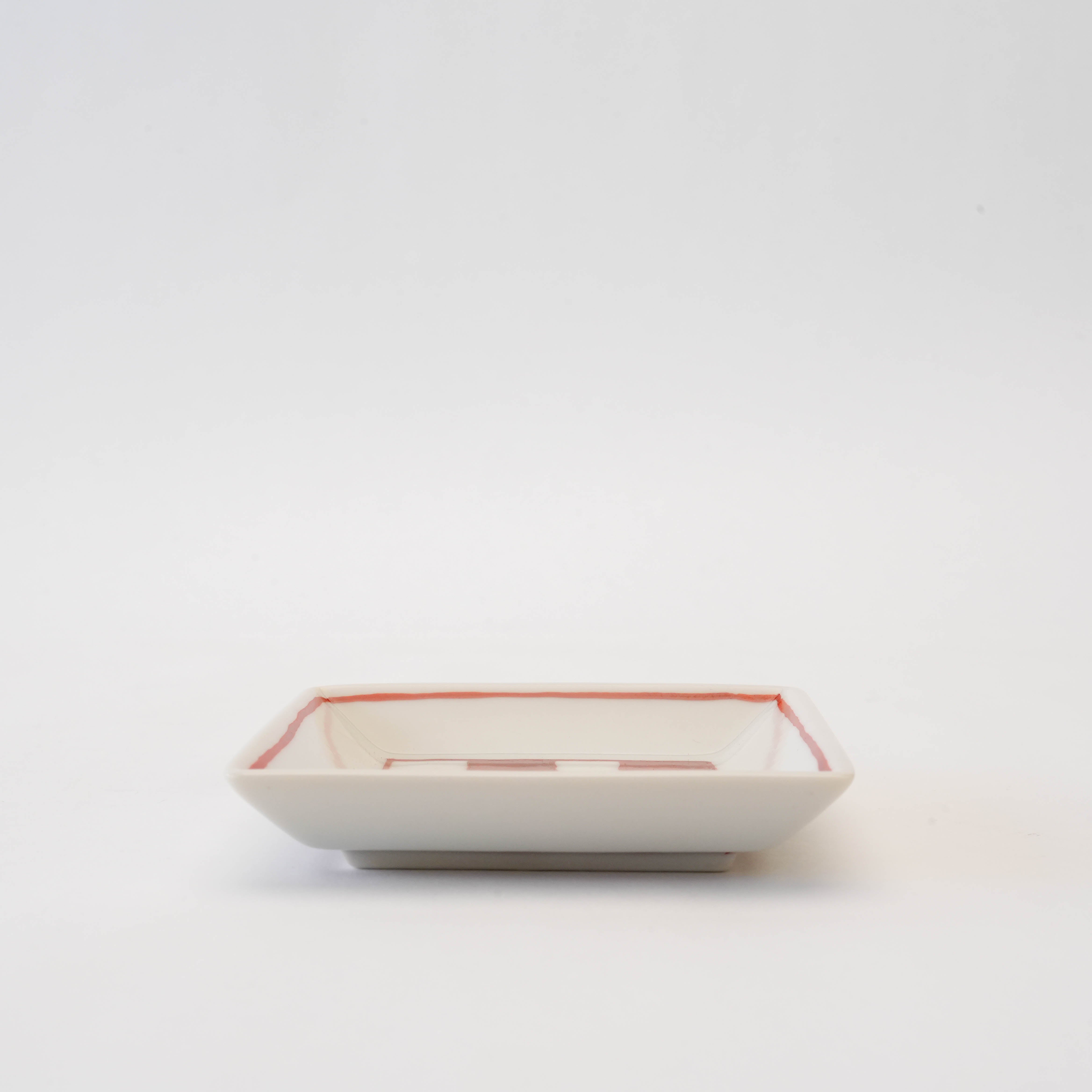 Kutani Ware Red Checkered Pattern Small Plate