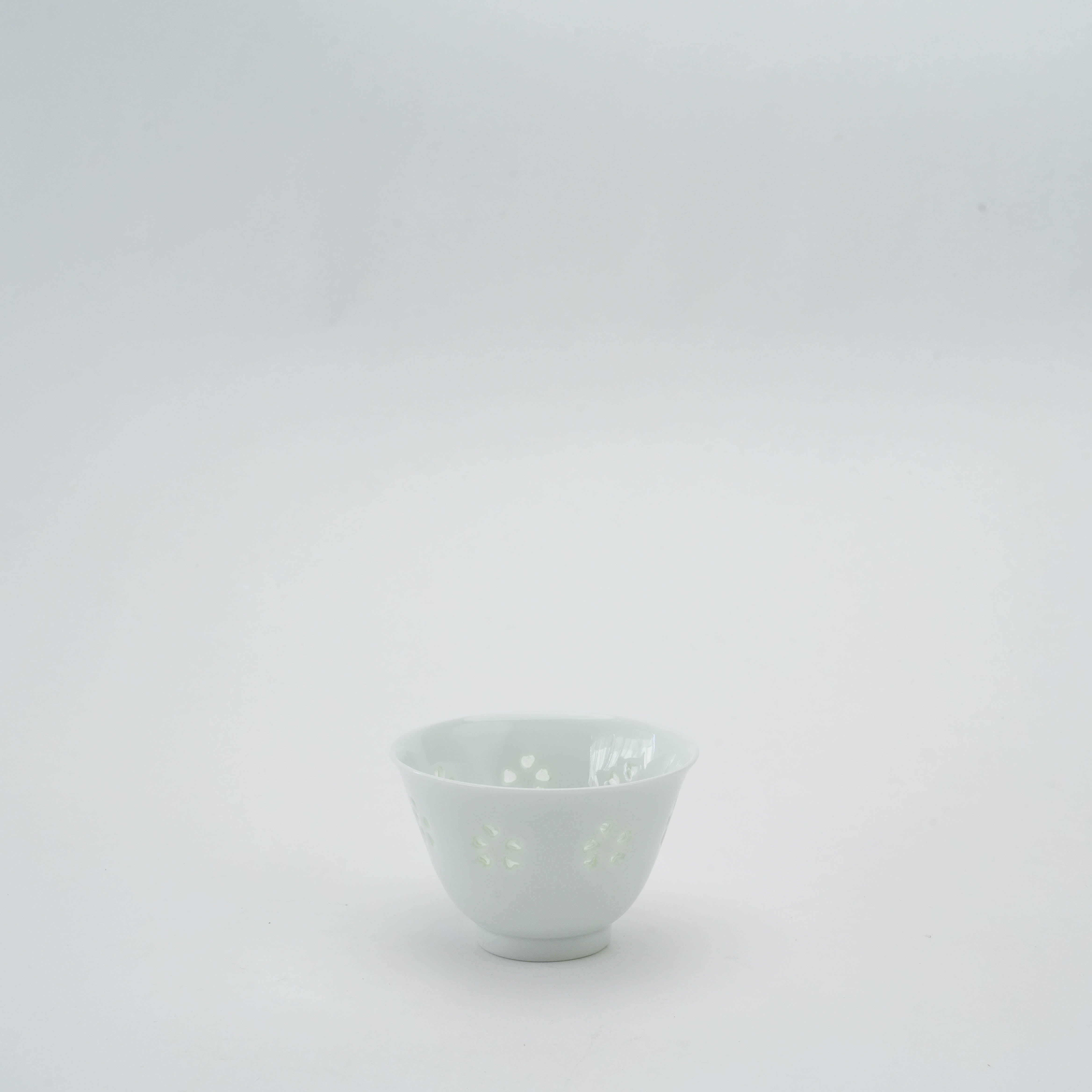 Arita Ware Crystal-Carved Hanazume Small Sencha Tea Cup