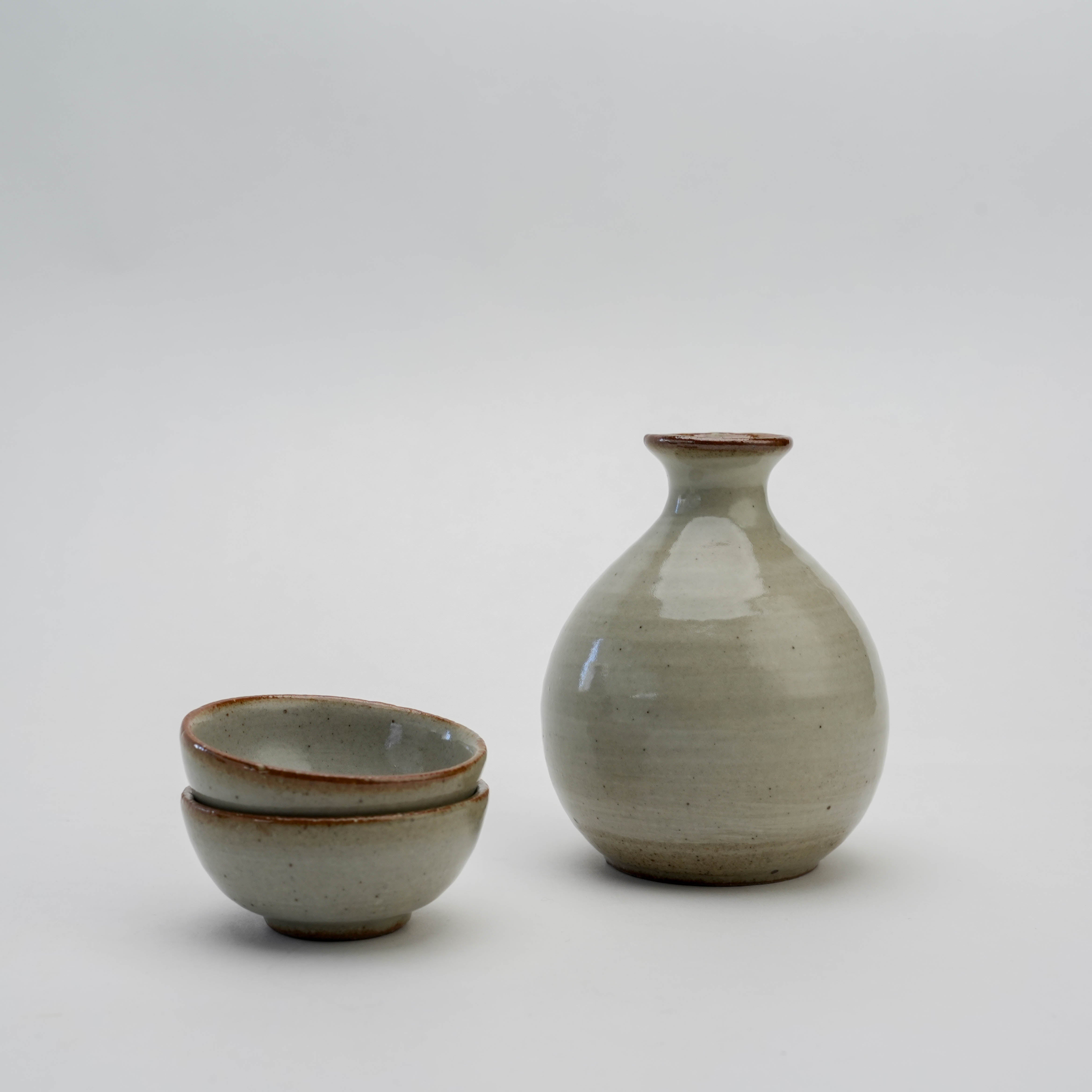 Arita Ware Karatsu Kohiki Sake Set