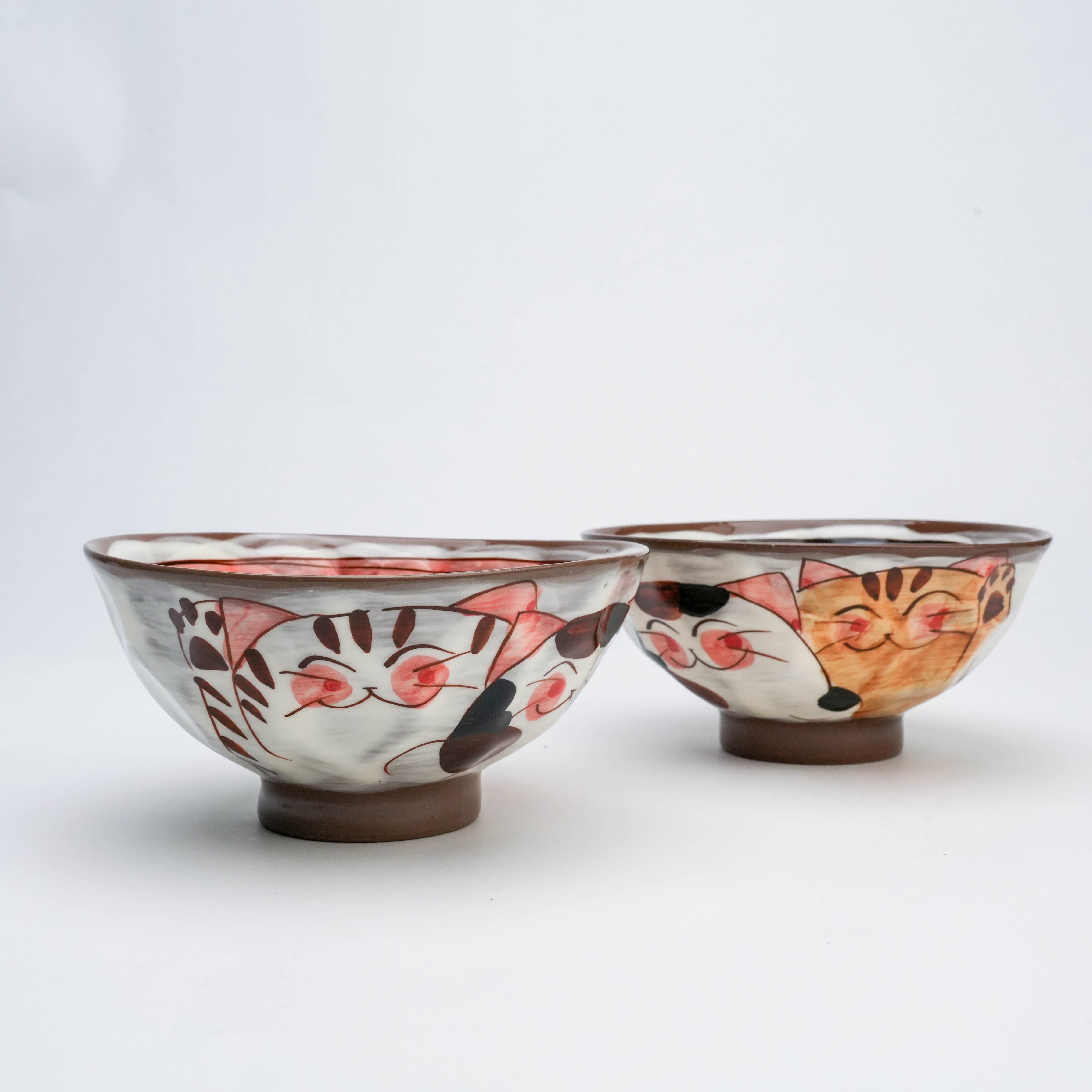Hasami Ware Three Friendly Cat Small Bowl