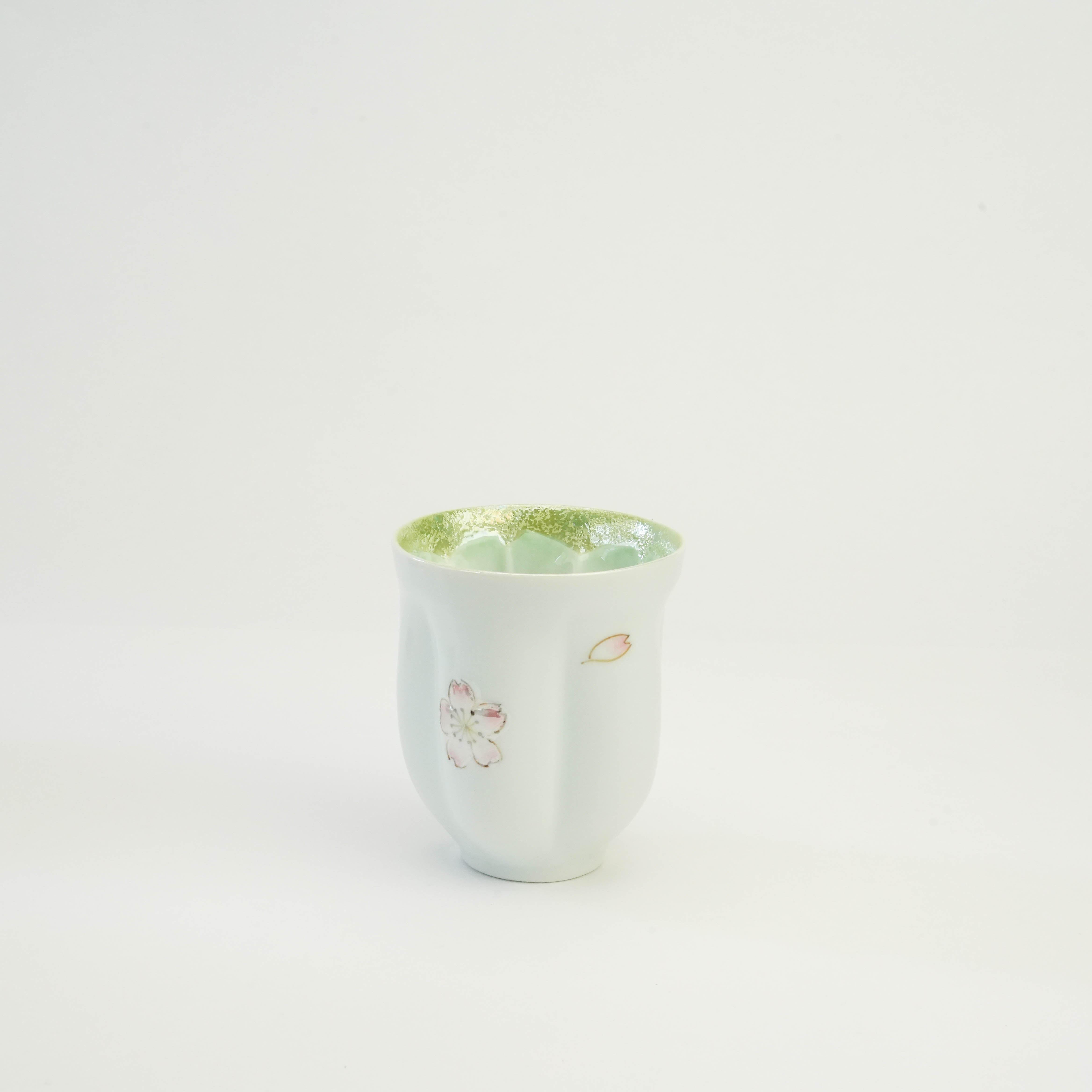Arita Ware Maizakura Green Sakura Yunomi Tea Cup