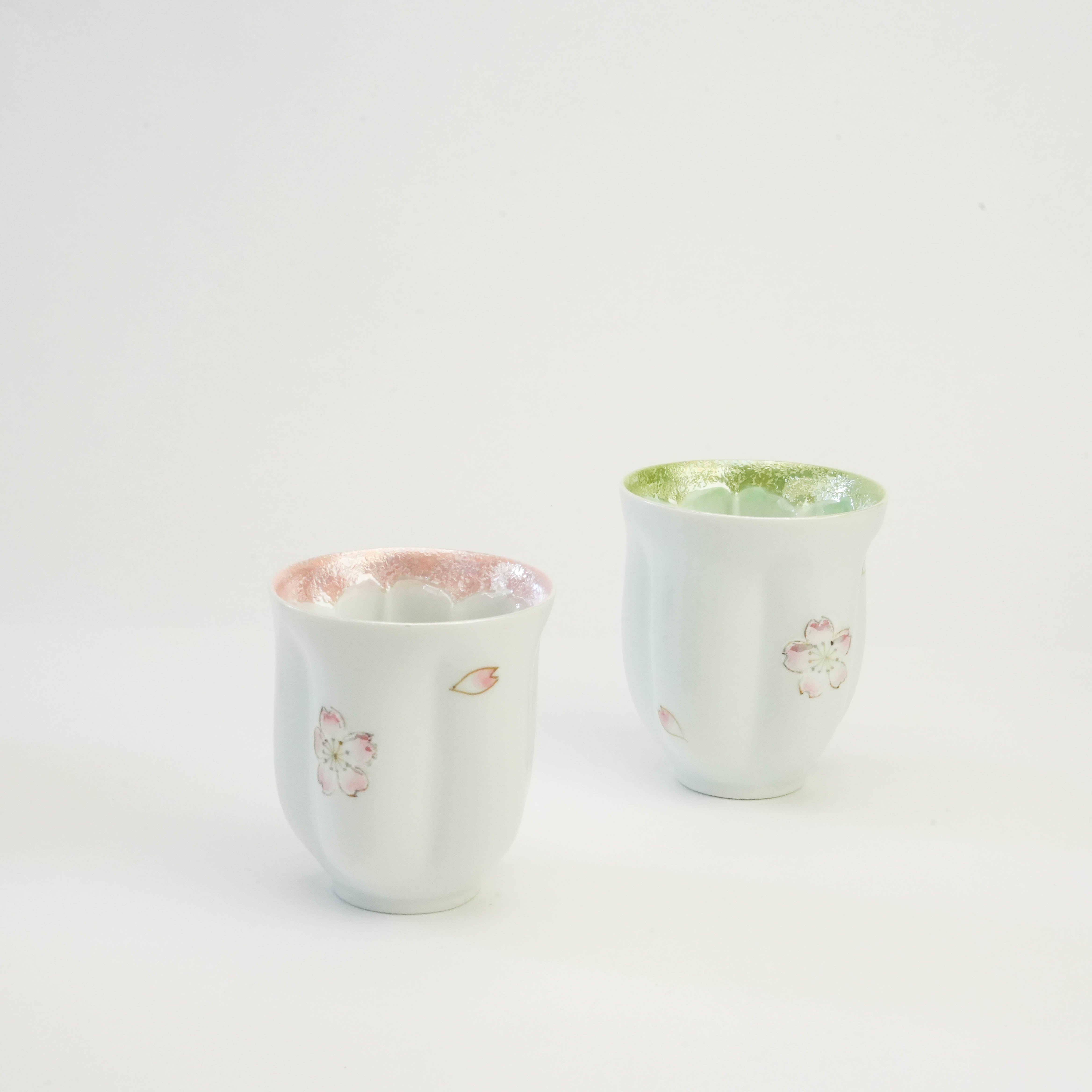 Arita Ware Maizakura Green Sakura Yunomi Tea Cup