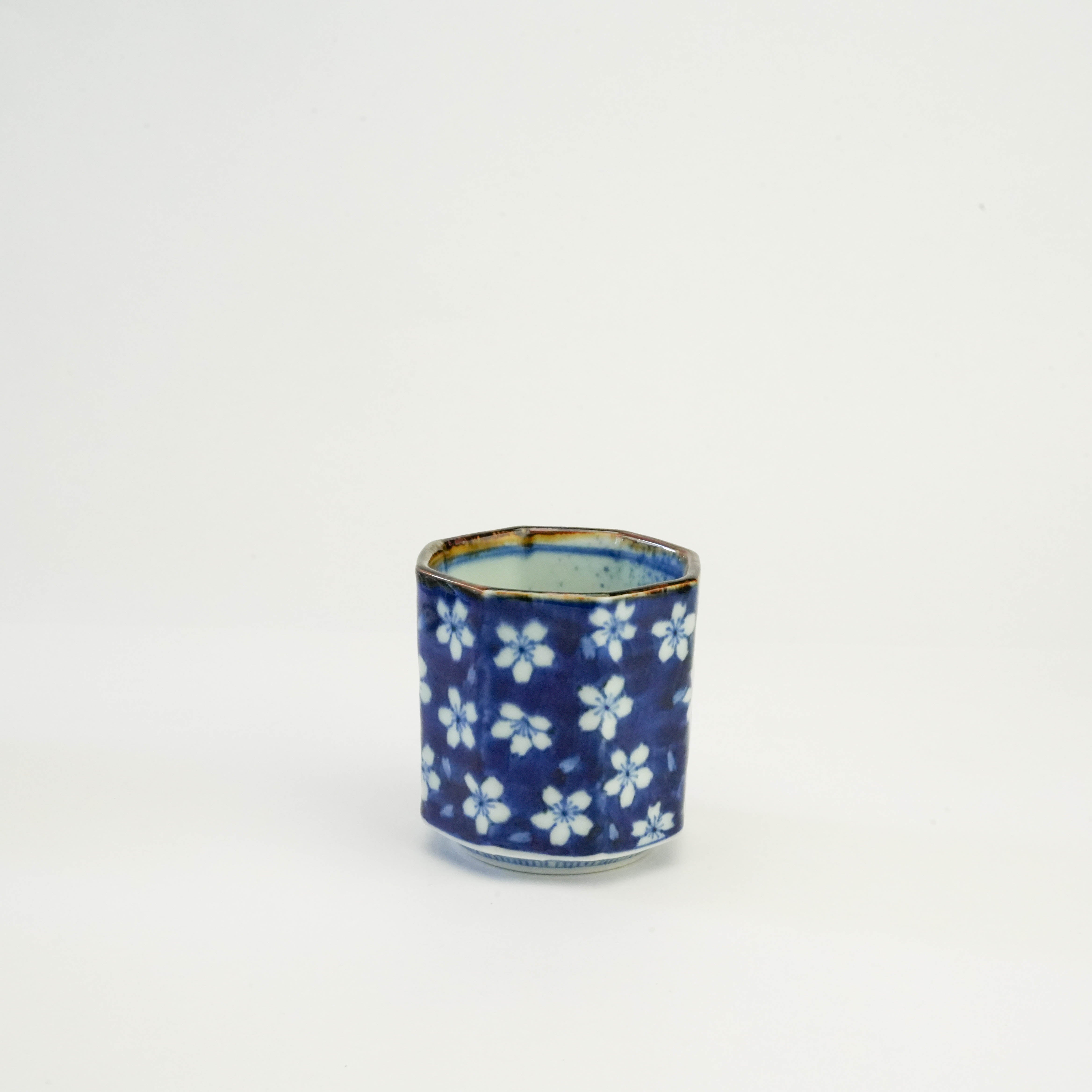 Arita Ware Sometsuke Indigo Sakura Mentori Yunomi Tea Cup