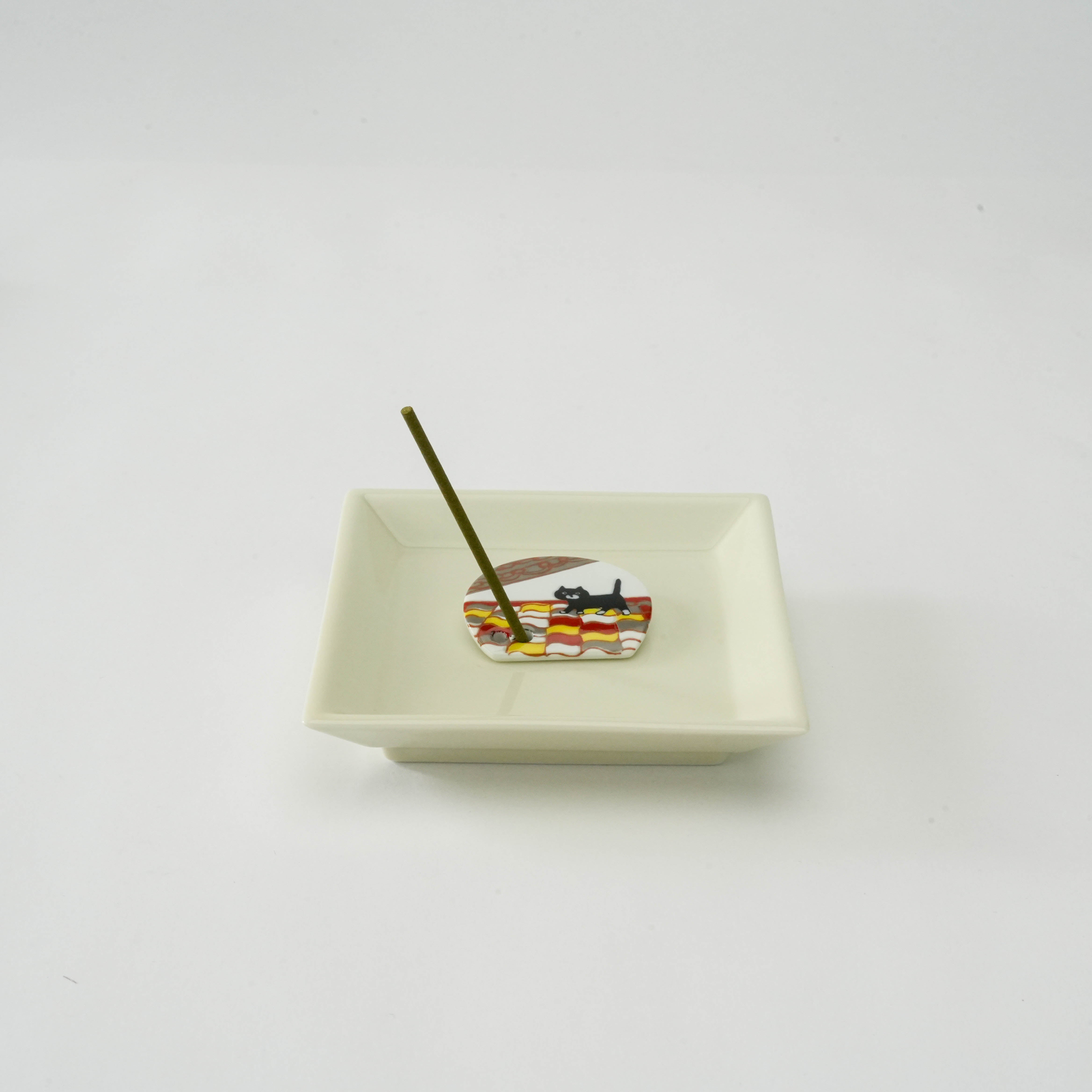 Shoyeido Horin Gift Set - Tenpyo & Cat on Roof Incense Holder