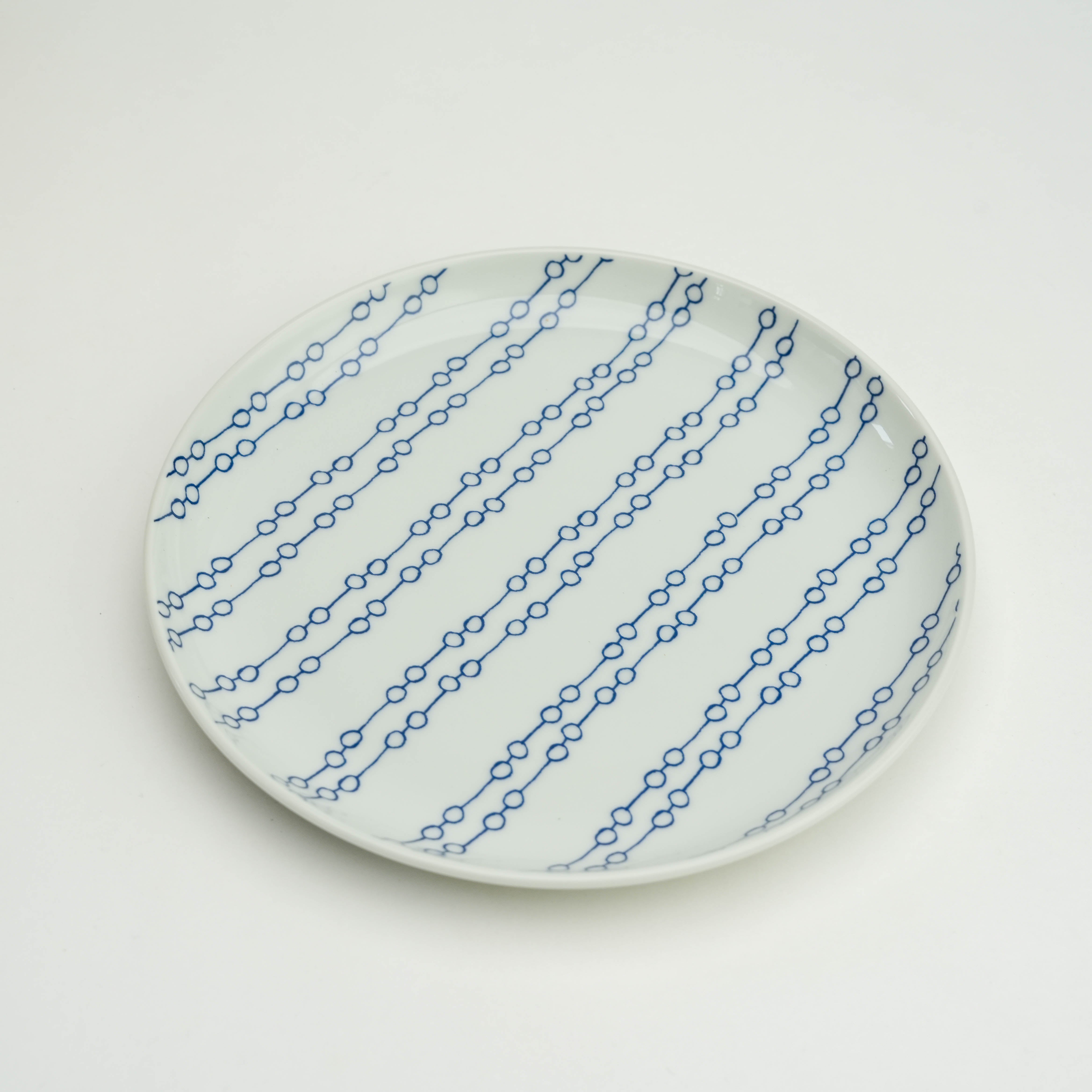 Hasami Ware Medium Plate Chouette Blue