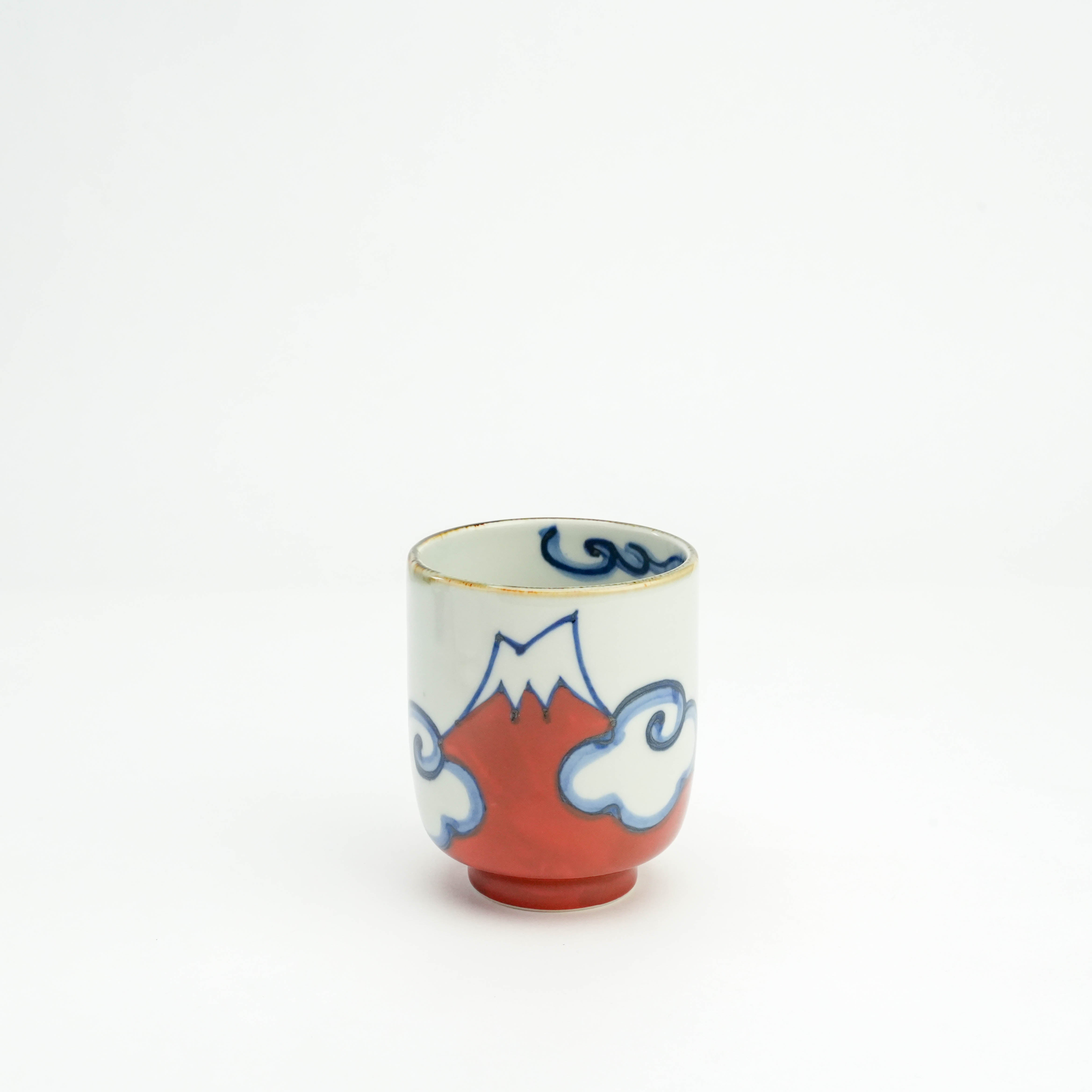 Hasami Ware Shohogama Hand Painted Mt. Fuji Cup