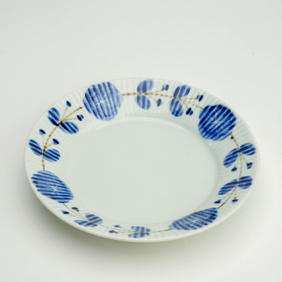 Arita Ware Koyogama Rust Floral Shinogi Plate