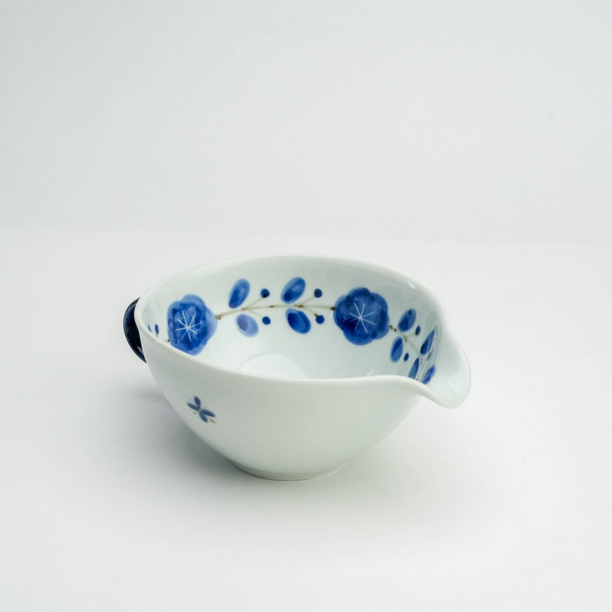 Arita Ware Koyogama Blue Floral Katakuchi Pouring Bowl