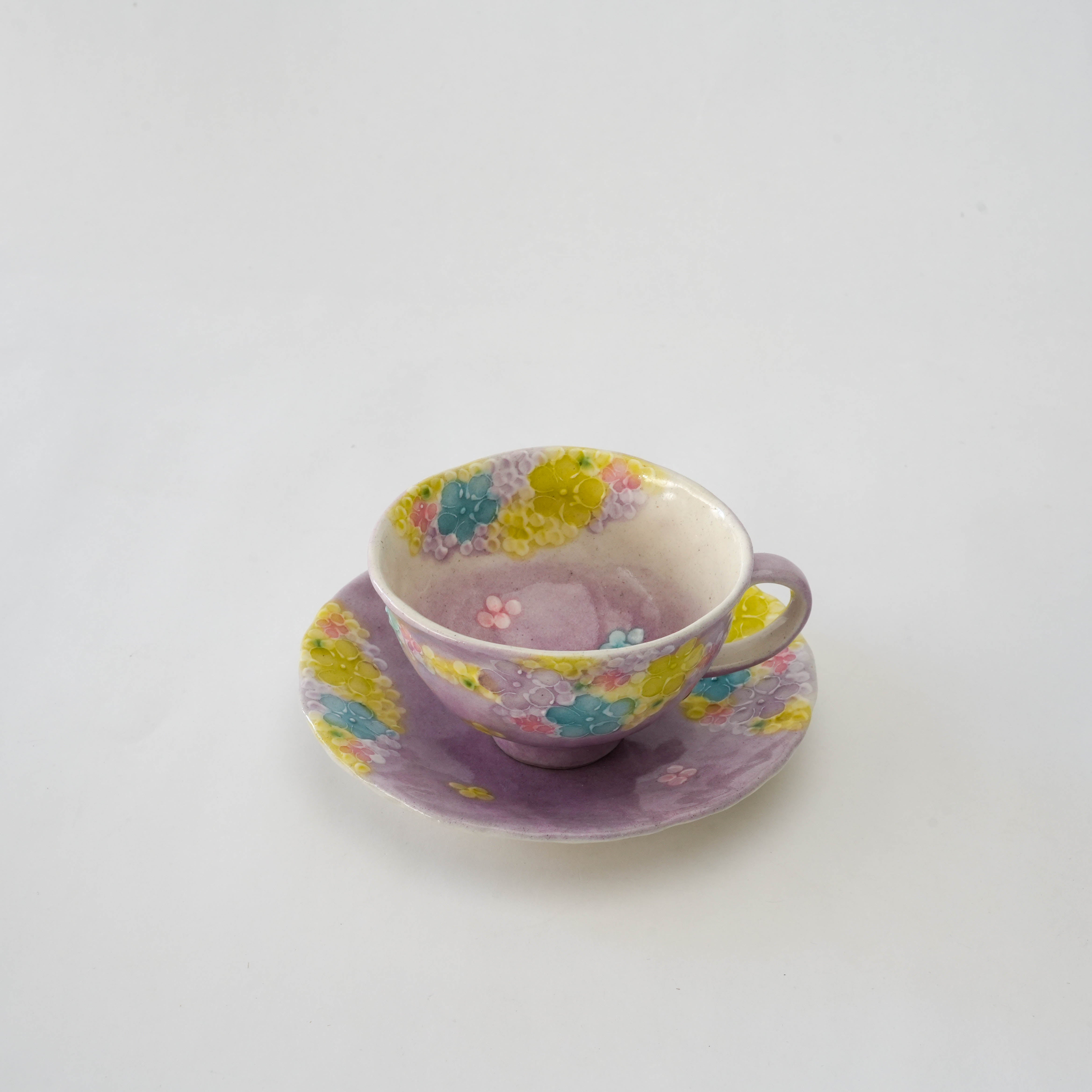 Seto Ware Kohana Ichin Coffee Cup & Saucer – Violet