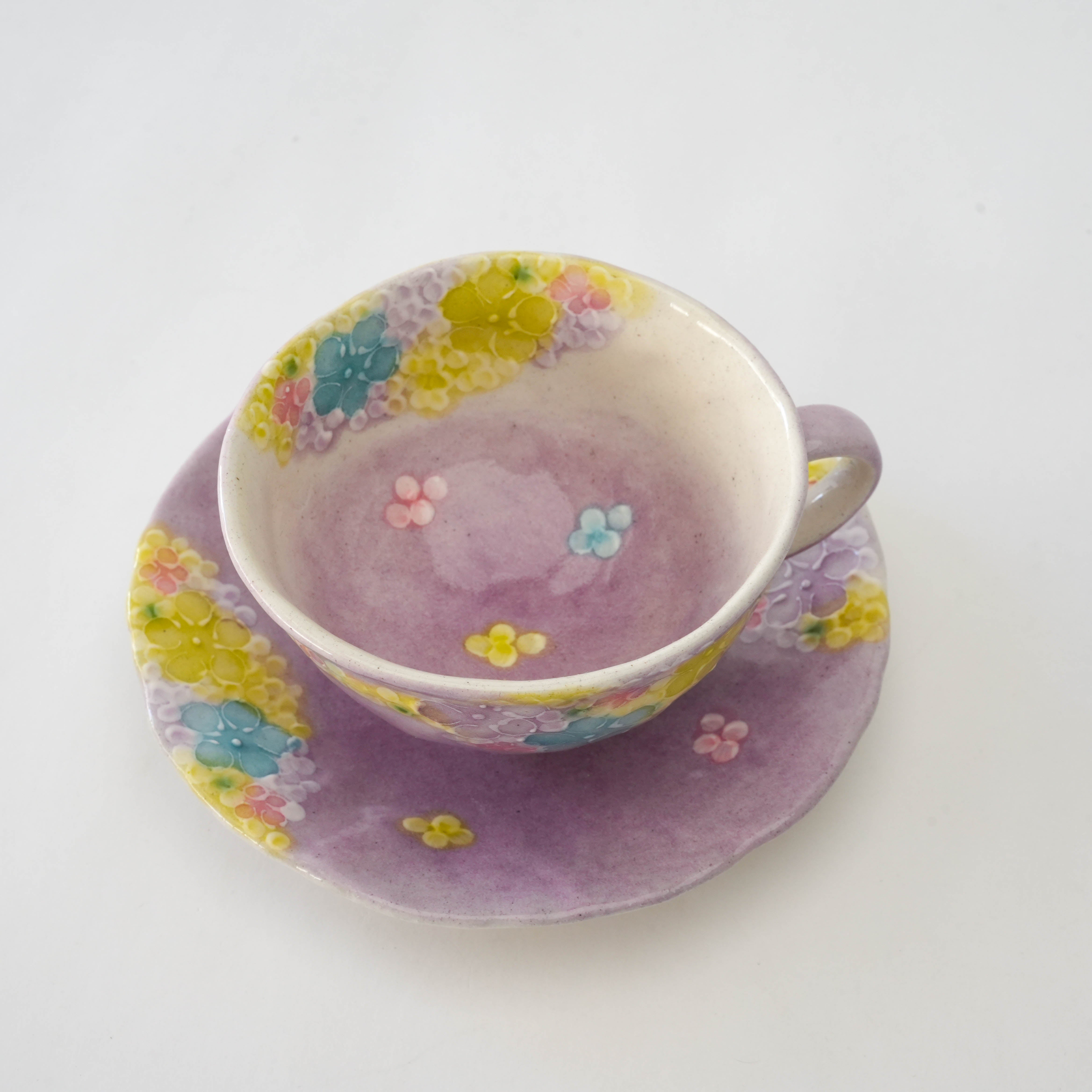Seto Ware Kohana Ichin Coffee Cup & Saucer – Violet