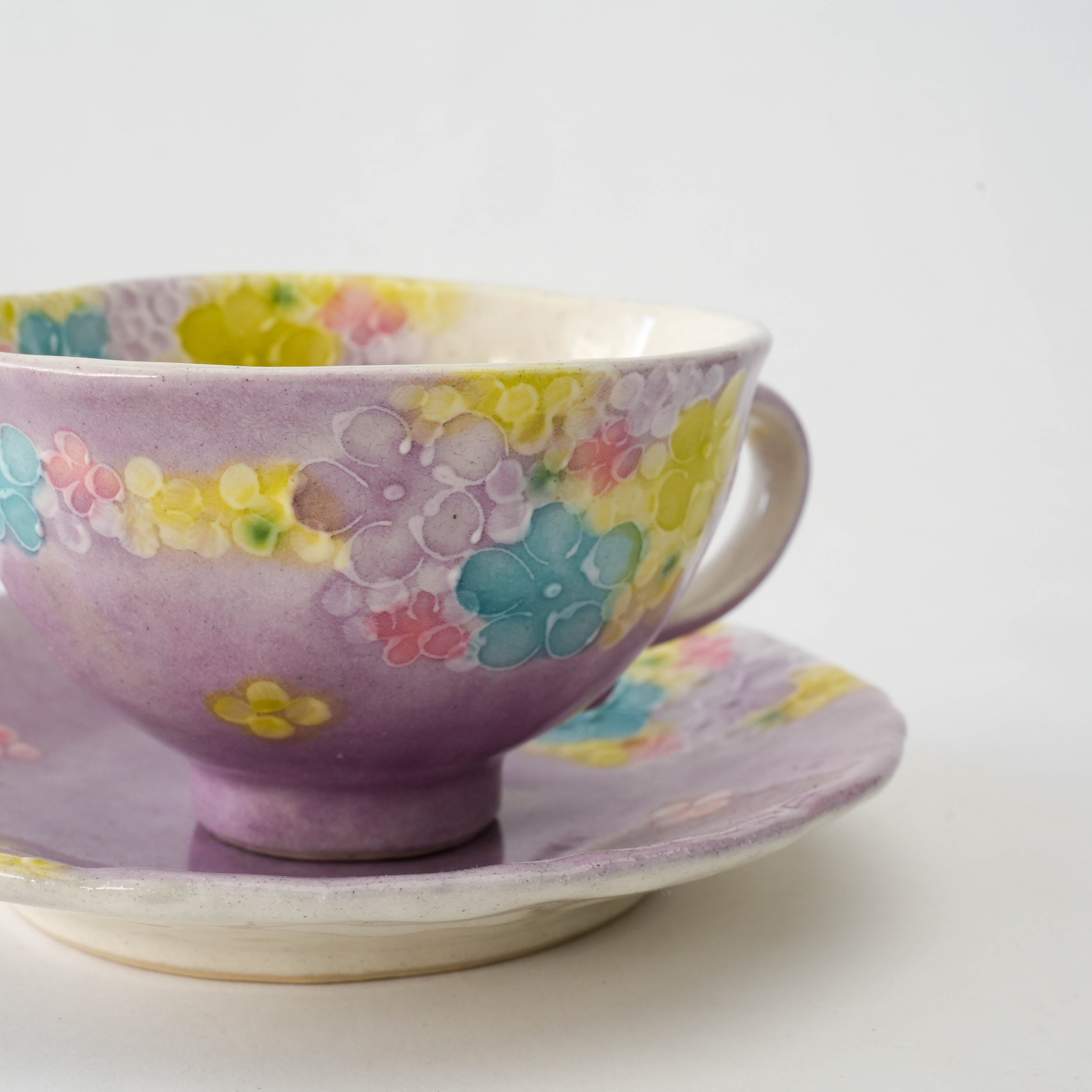 Seto Ware Kohana Ichin Coffee Cup & Saucer – Violet