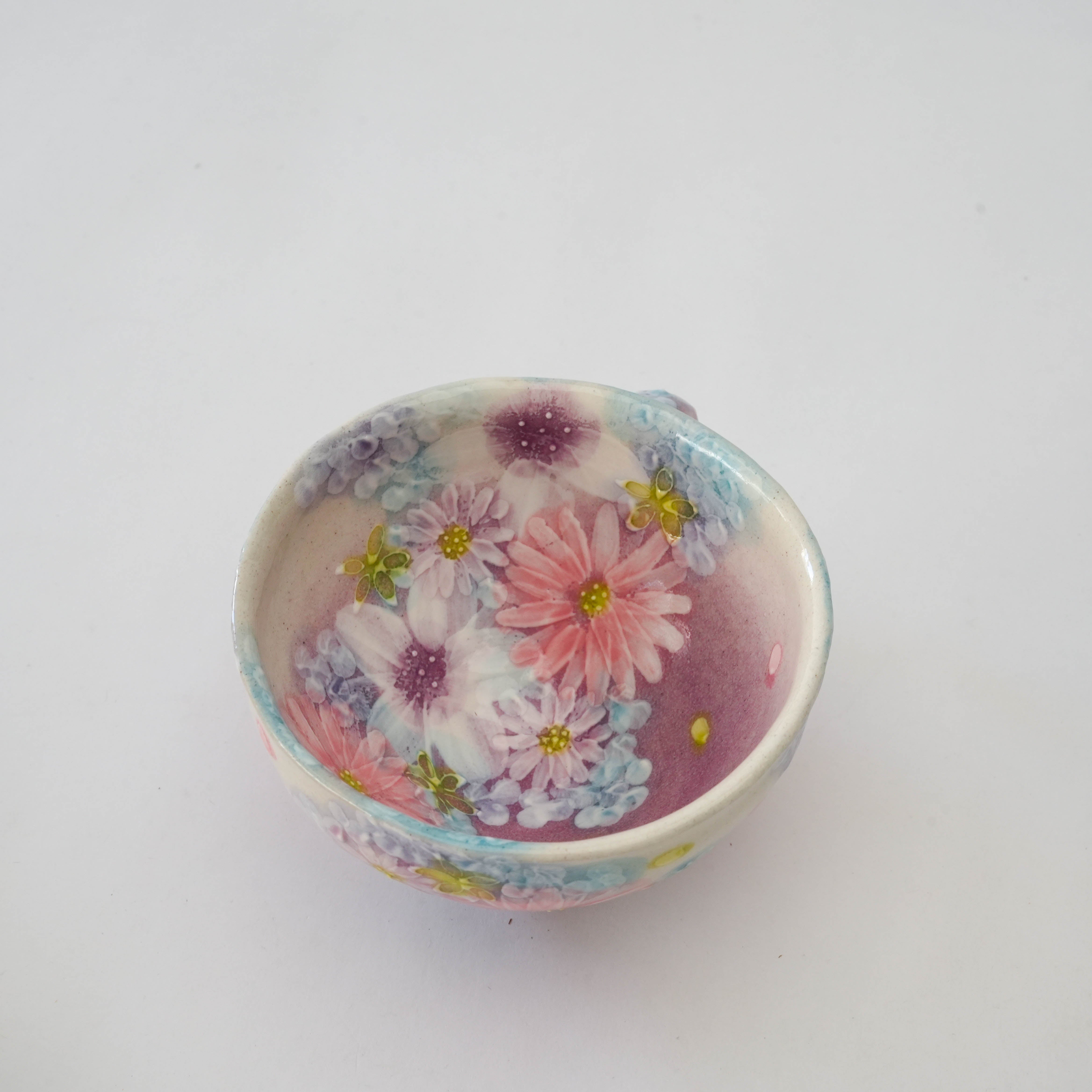 Seto Ware Shikisai Floral Coffee Cup & Saucer