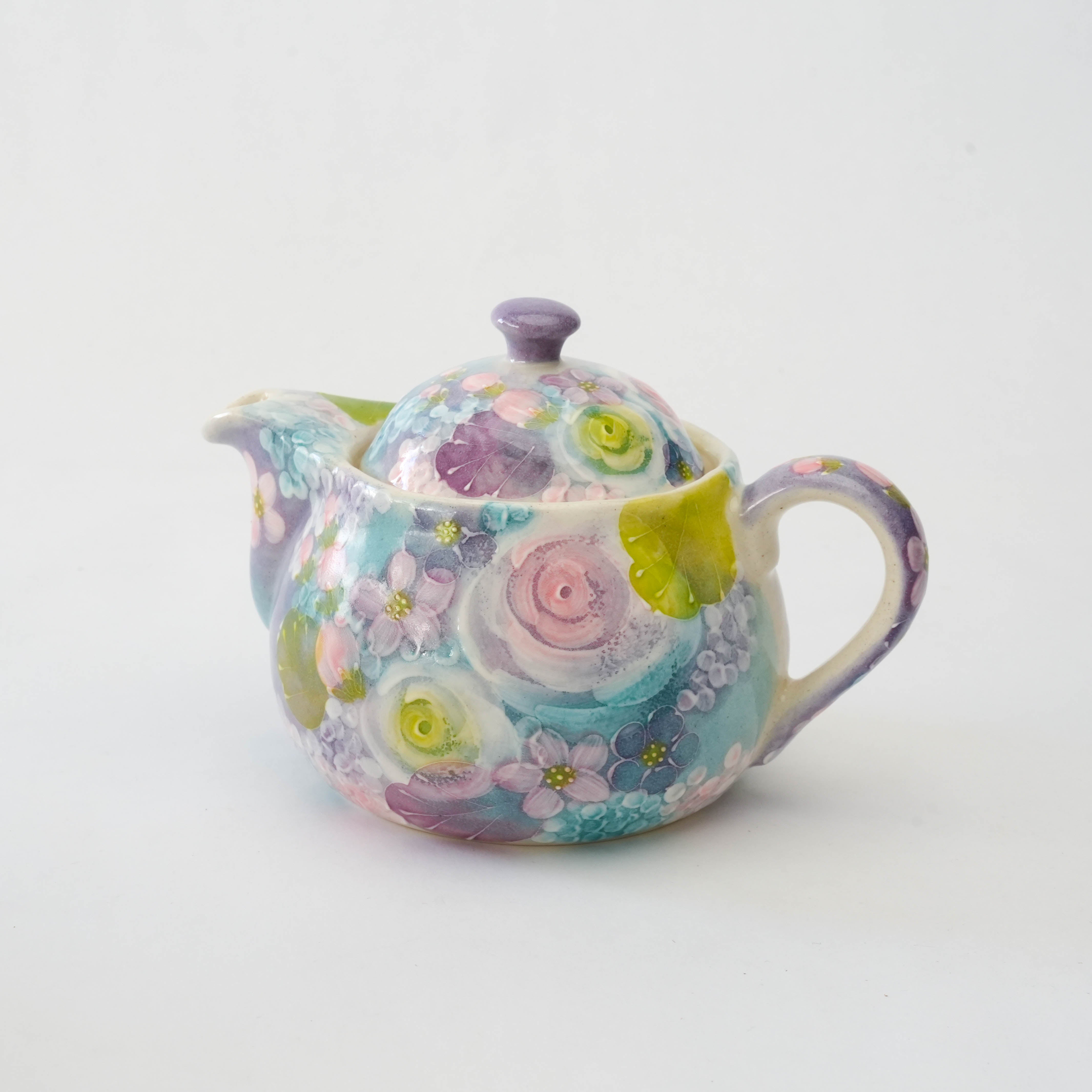 Seto Ware Saibara Floral Teapot