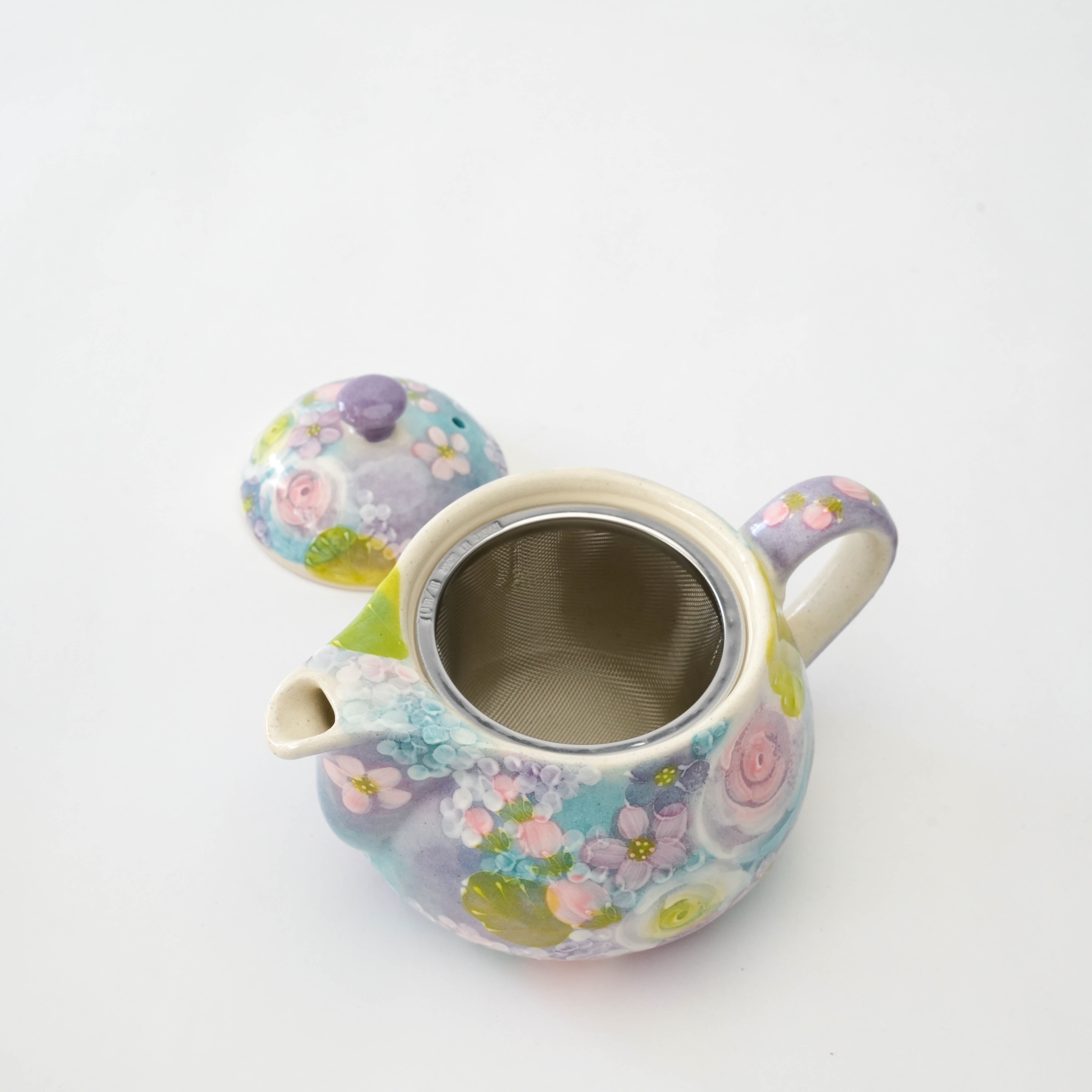 Seto Ware Saibara Floral Teapot