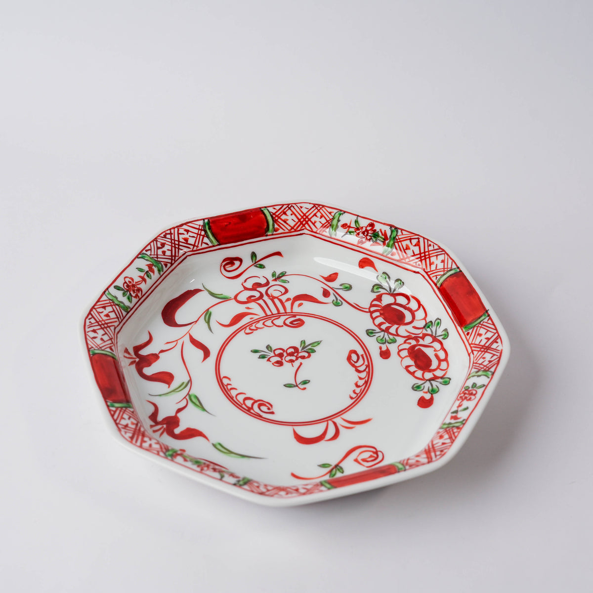 Arita Ware Yozan Kiln Gosu Akae Octagonal Deep Plate – 13cm