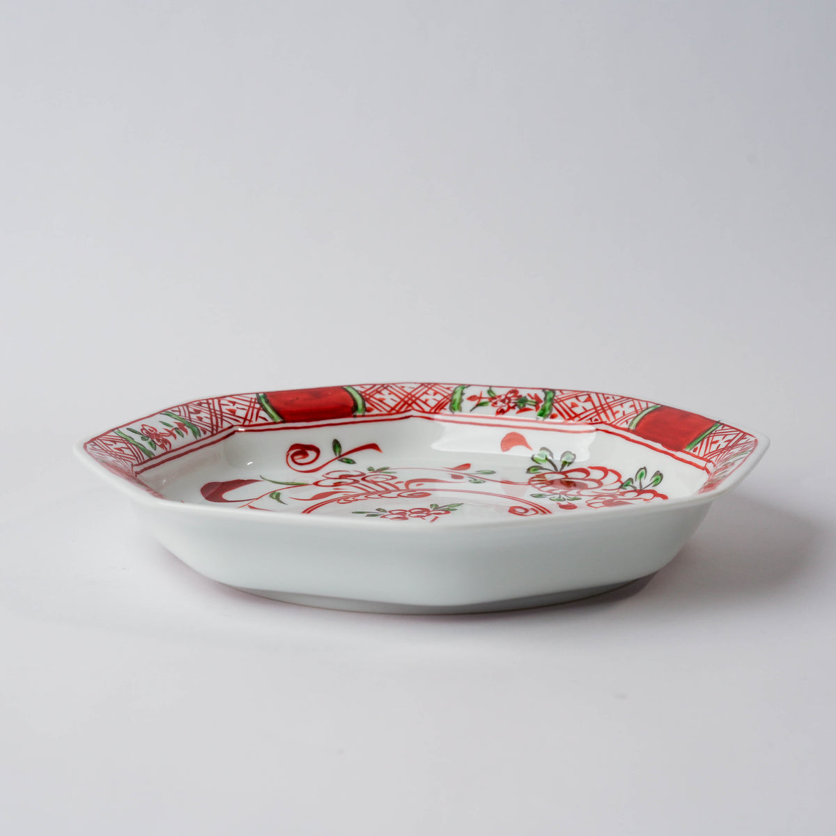 Arita Ware Yozan Kiln Gosu Akae Octagonal Deep Plate – 13cm
