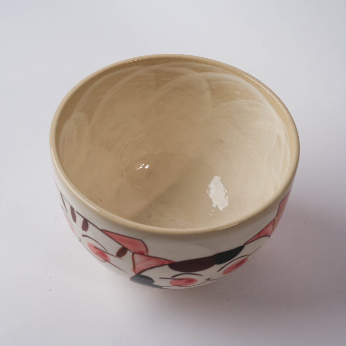 Hasami Ware Three Friendly Cat Donburi Bowl