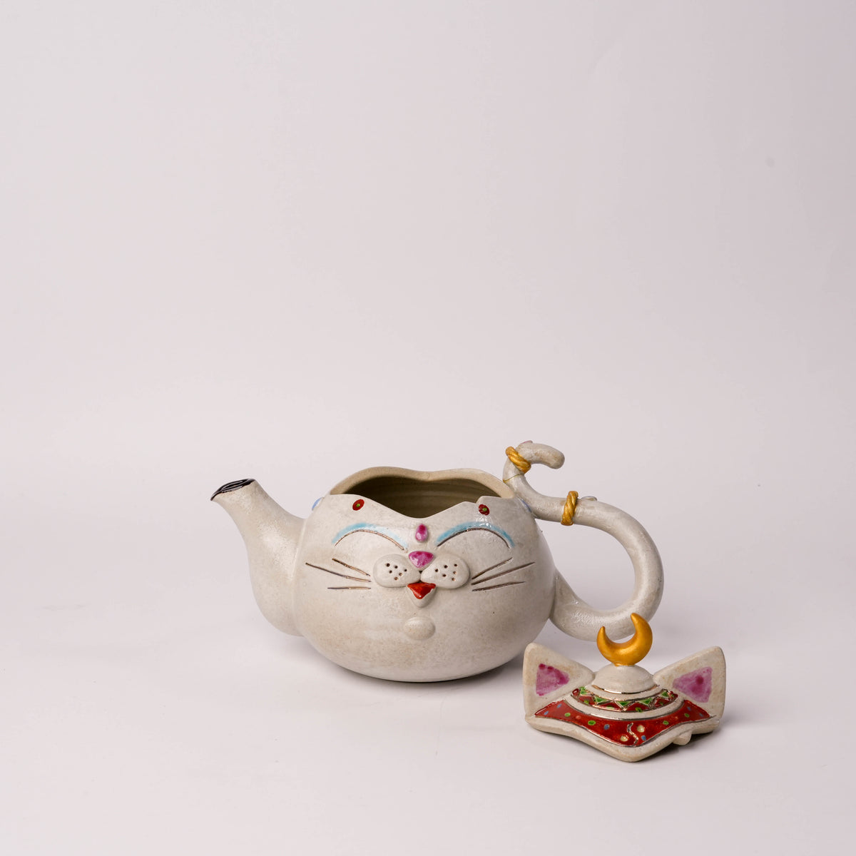 Koichi Yasunaga Moon Crown Cat Teapot
