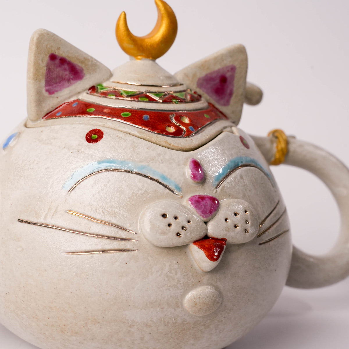 Koichi Yasunaga Moon Crown Cat Teapot