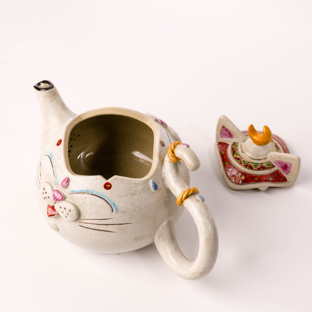 Koichi Yasunaga Moon Crown Cat Teapot