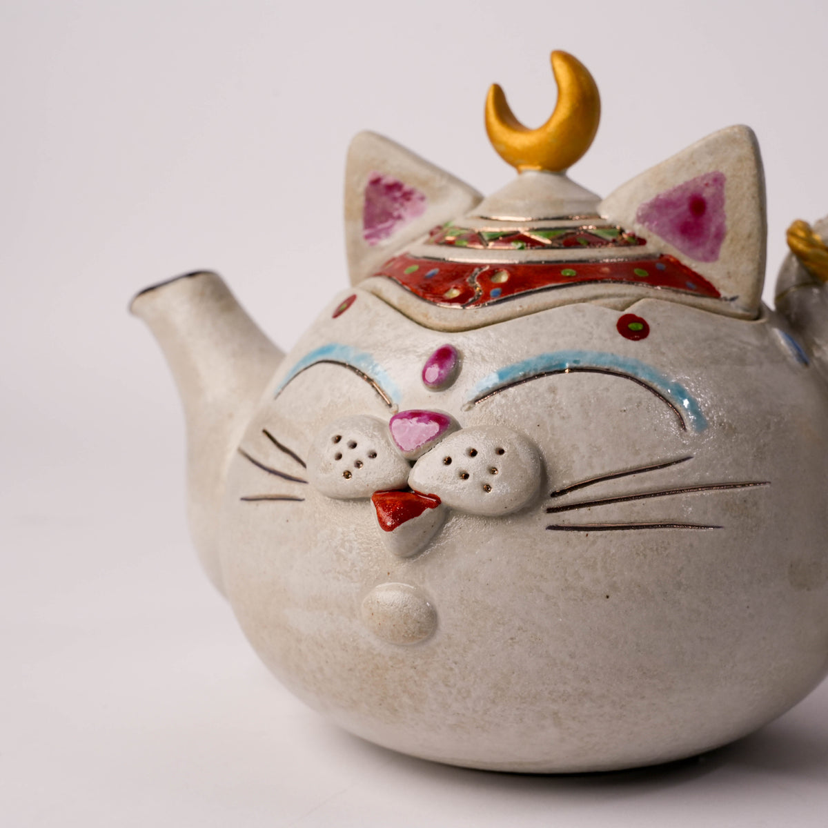 Koichi Yasunaga Moon Crown Cat Teapot