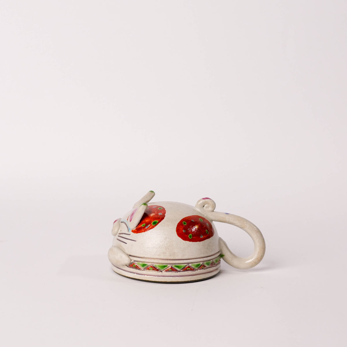 Koichi Yasunaga Cat Mug - White & Red