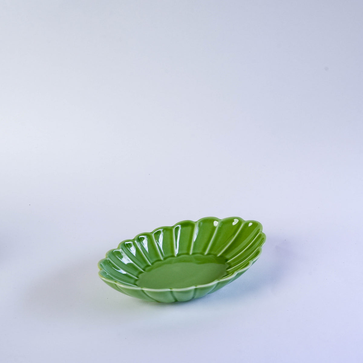 Arita Ware Chrysanthemum Carved Oval Plate