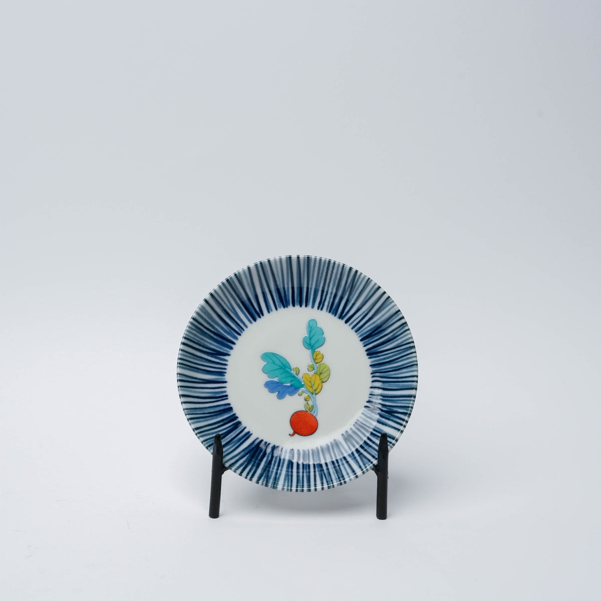 Kutani Ware Blue Rim Vegetables Small Plate Set of 5