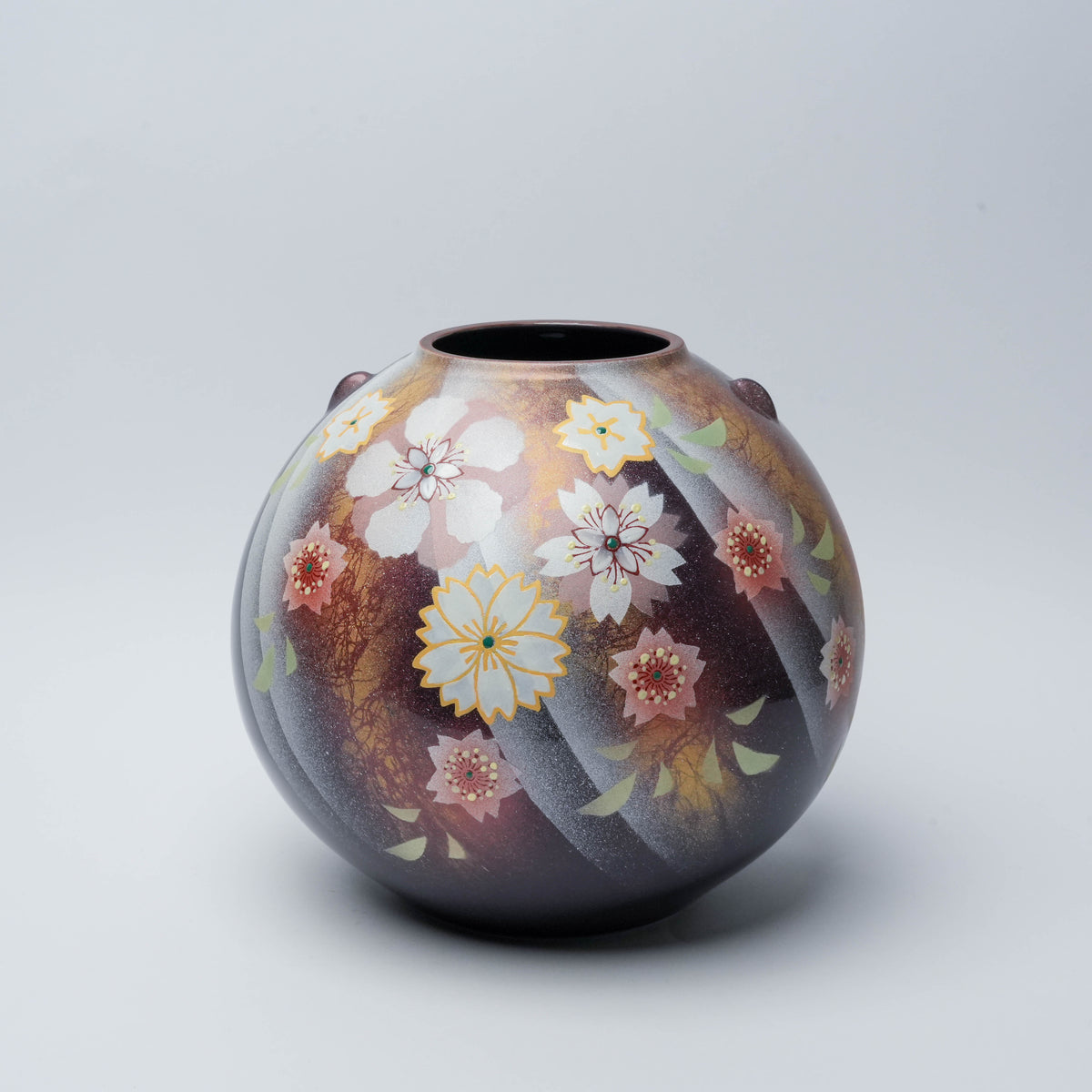 Kutani Ware Twilight Blossom Dance Vase